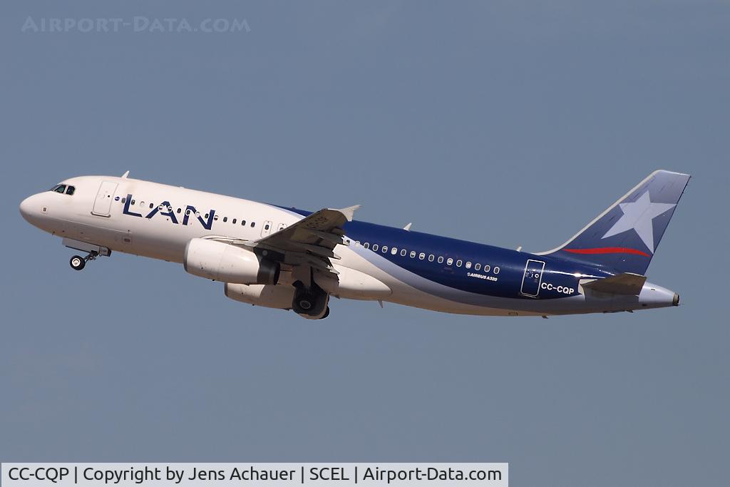 CC-CQP, 2008 Airbus A320-233 C/N 3556, Take off in SCL
