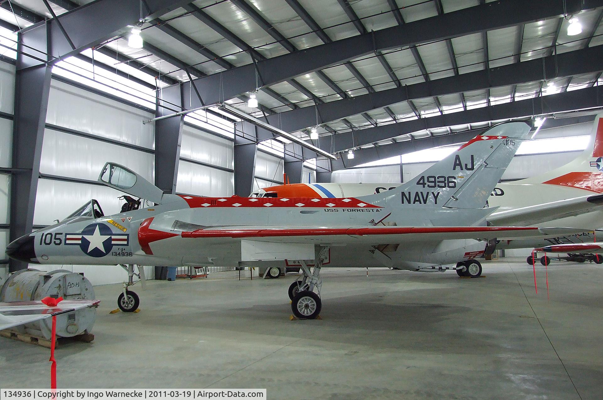 134936, Douglas F-6A Skyray C/N 10530, Douglas F4D-1 / F-6A Skyray at the Pueblo Weisbrod Aircraft Museum, Pueblo CO