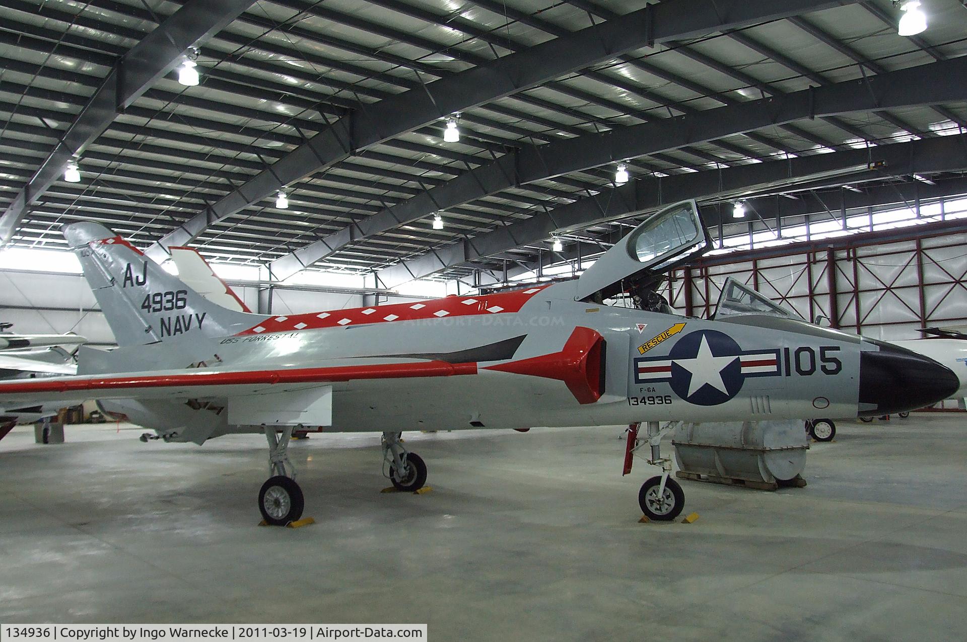134936, Douglas F-6A Skyray C/N 10530, Douglas F4D-1 / F-6A Skyray at the Pueblo Weisbrod Aircraft Museum, Pueblo CO