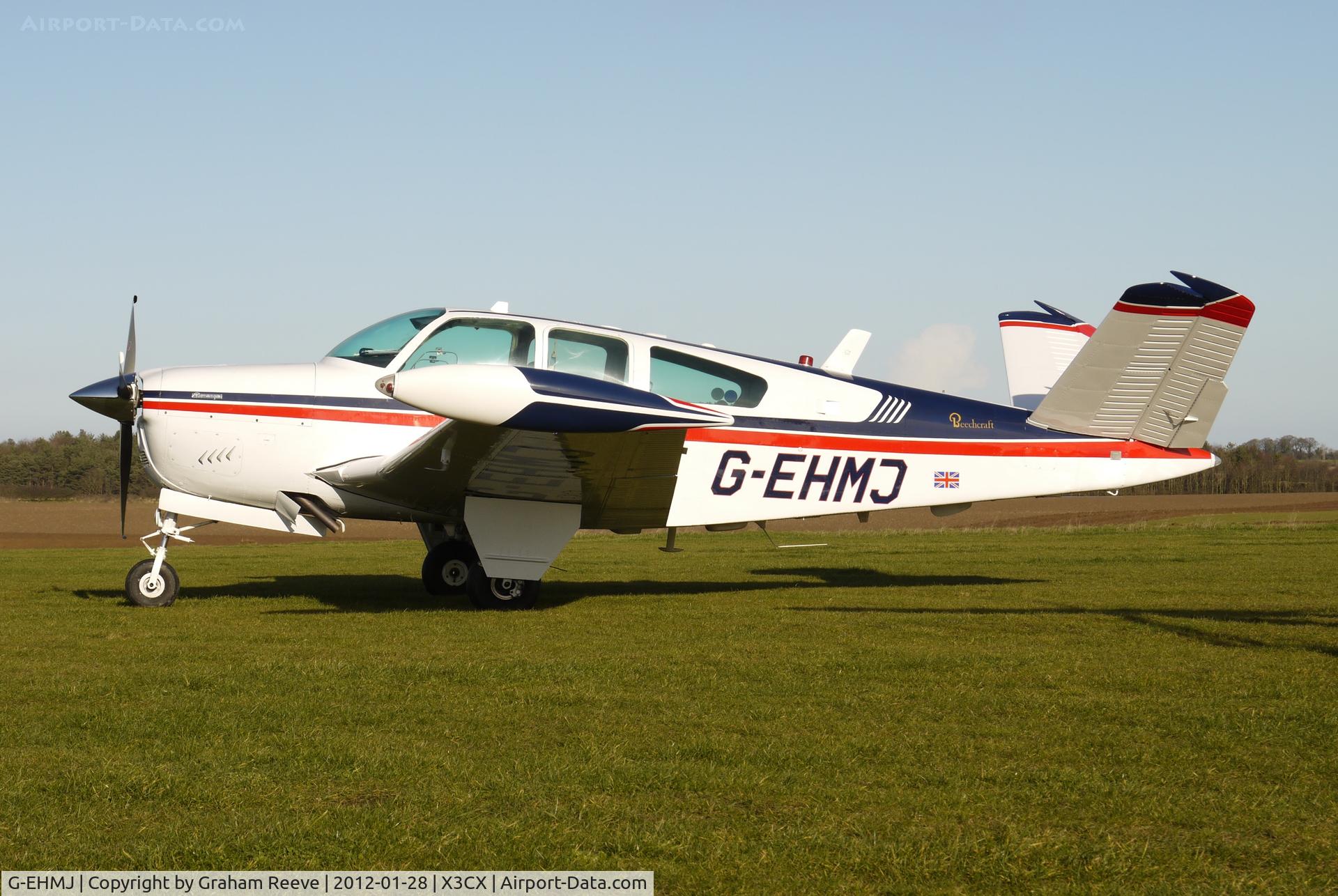 G-EHMJ, 1965 Beech S35 Bonanza Bonanza C/N D-7879, Parked at Northrepps.