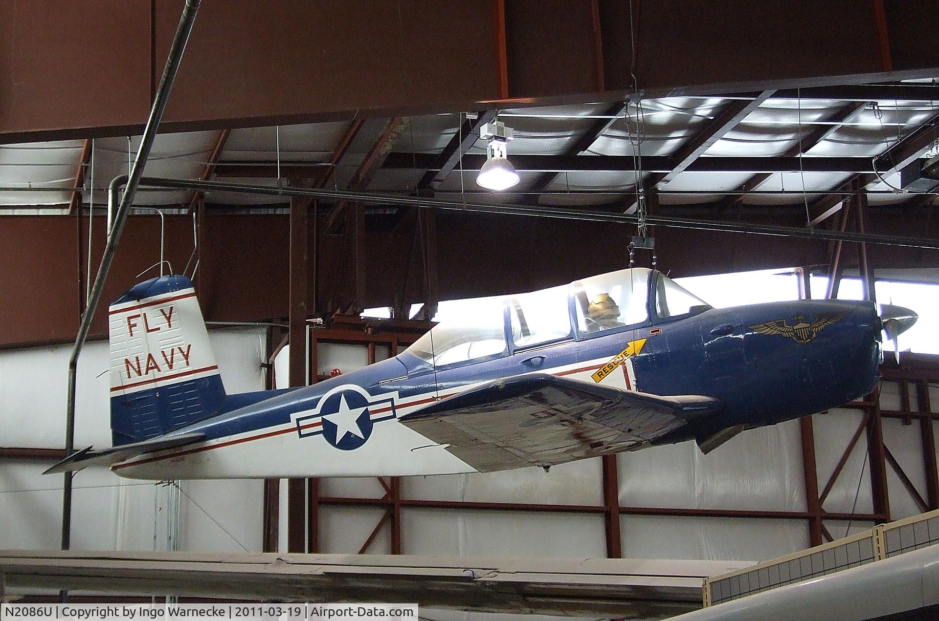 N2086U, 1957 Beech D-45 (T-34B) Mentor C/N BG-325, Beechcraft T-45B Mentor (D-45) at the Pueblo Weisbrod Aircraft Museum, Pueblo CO