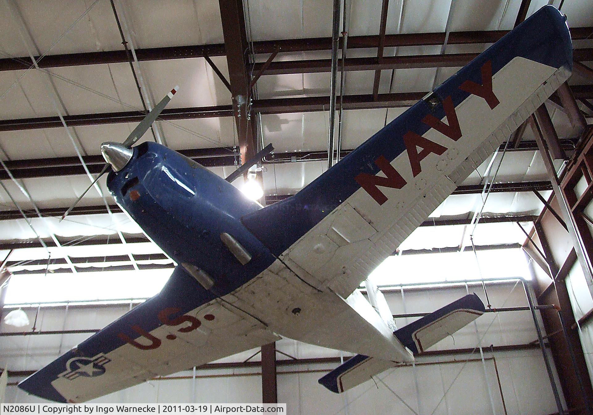 N2086U, 1957 Beech D-45 (T-34B) Mentor C/N BG-325, Beechcraft T-45B Mentor (D-45) at the Pueblo Weisbrod Aircraft Museum, Pueblo CO