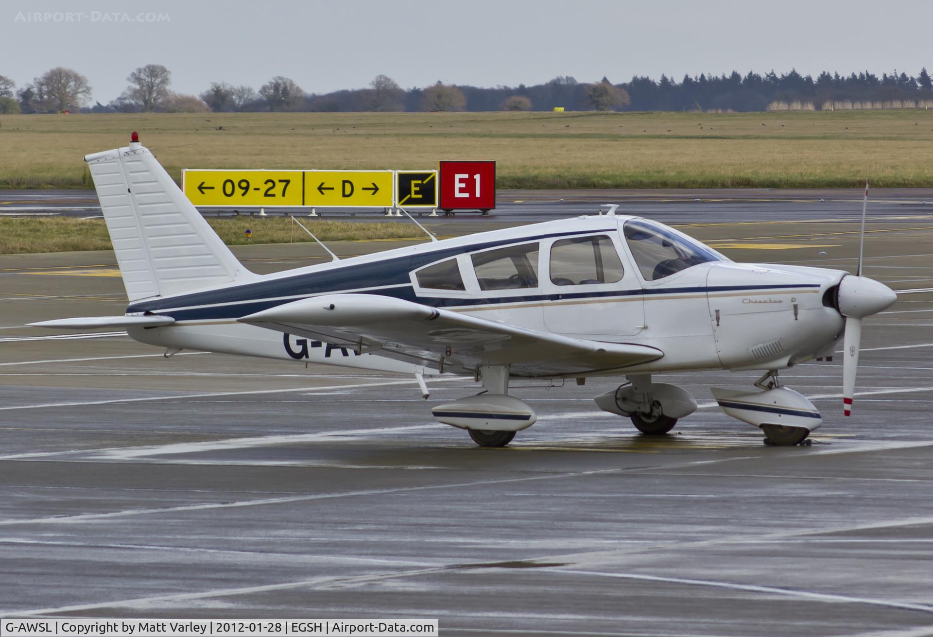 G-AWSL, 1968 Piper PA-28-180 Cherokee C/N 28-4907, Sat on stand at SaxonAir.