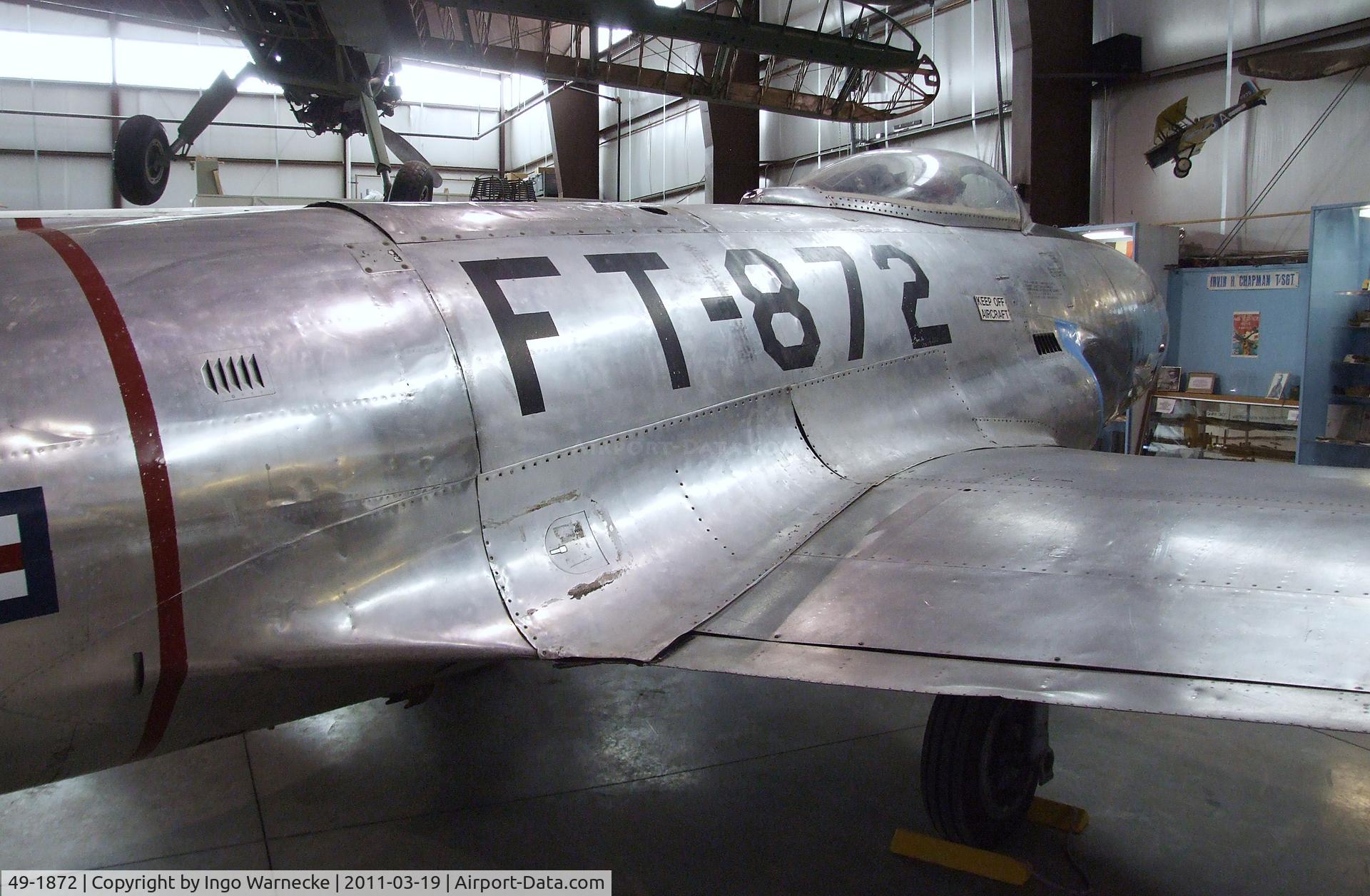 49-1872, 1949 Lockheed P-80C Shooting Star C/N 080-2699, Lockheed P-80C Shooting Star at the Pueblo Weisbrod Aircraft Museum, Pueblo CO