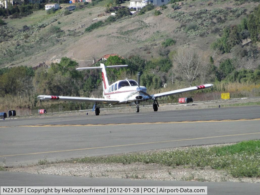 N2243F, 1979 Piper PA-32RT-300T Turbo Lance II C/N 32R-7987071, Taxiing towards runway 26 for take off
