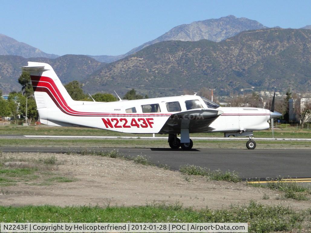 N2243F, 1979 Piper PA-32RT-300T Turbo Lance II C/N 32R-7987071, On taxiway Sierra