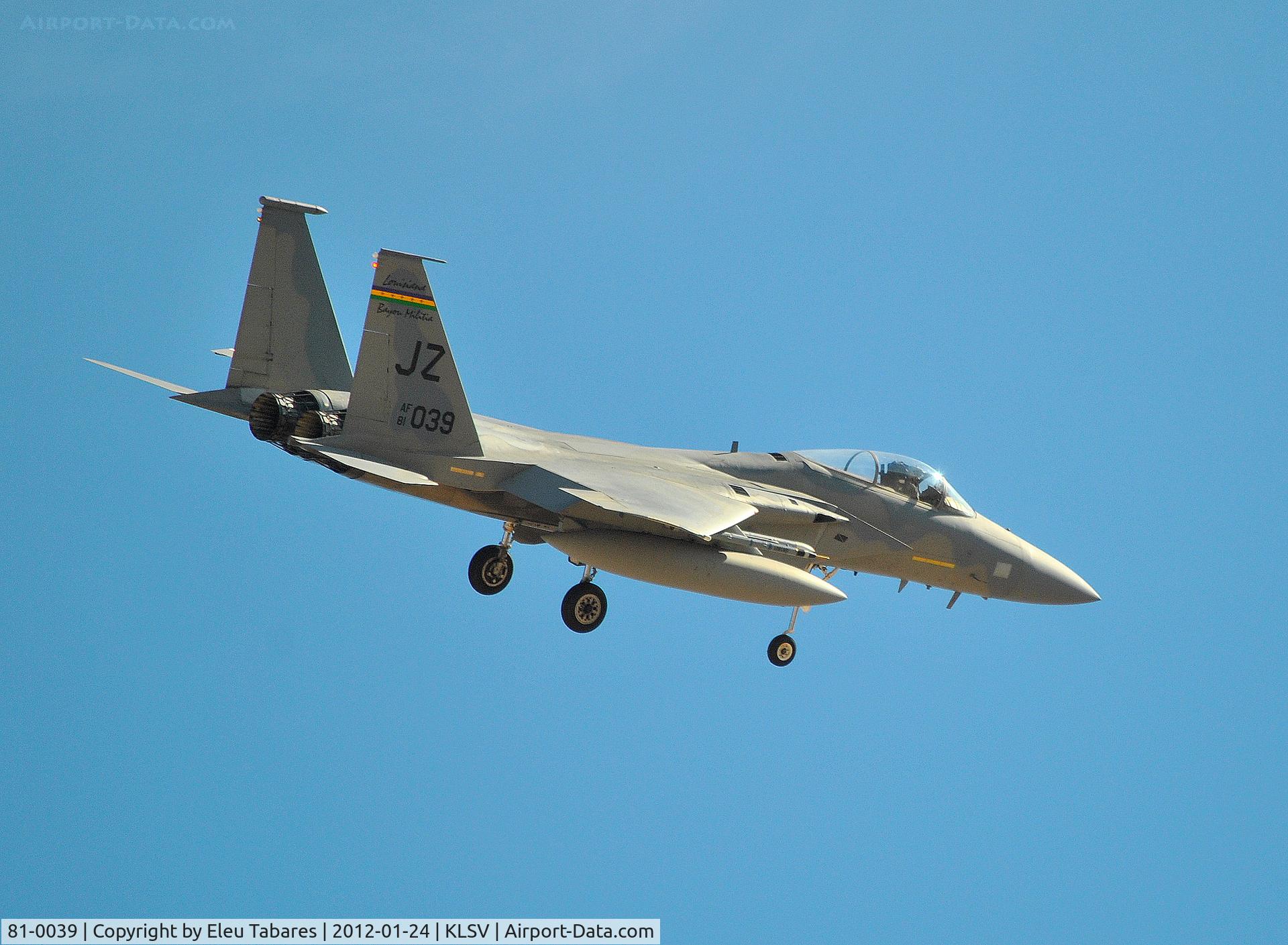 81-0039, 1981 McDonnell Douglas F-15C Eagle C/N 0783/C222, Taken during Red Flag Exercise at Nellis Air Force Base, Nevada.