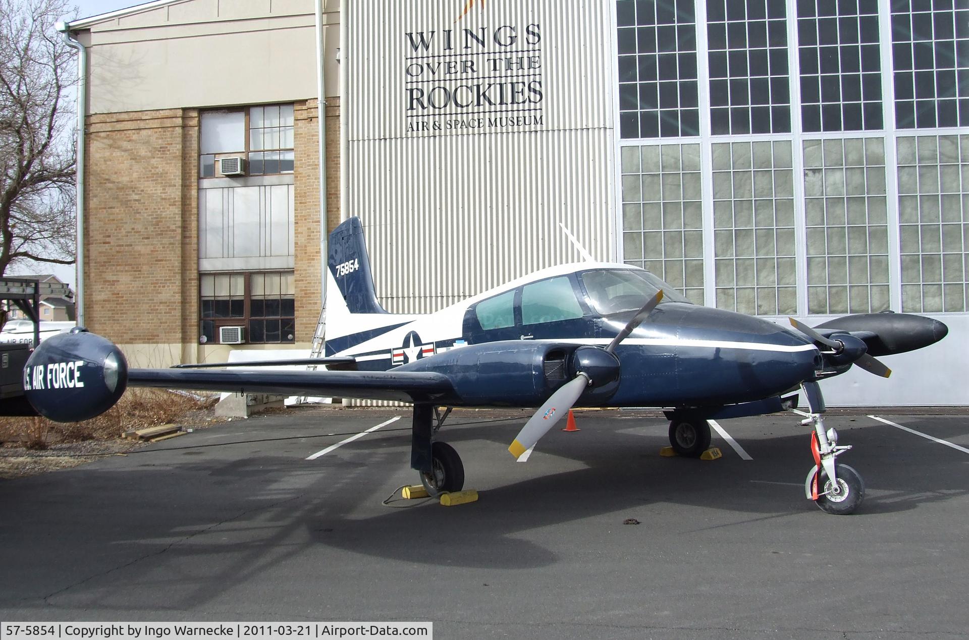 57-5854, 1957 Cessna 310 C/N 38009, Cessna 310 (U-3A) at the Wings over the Rockies Air & Space Museum, Denver CO