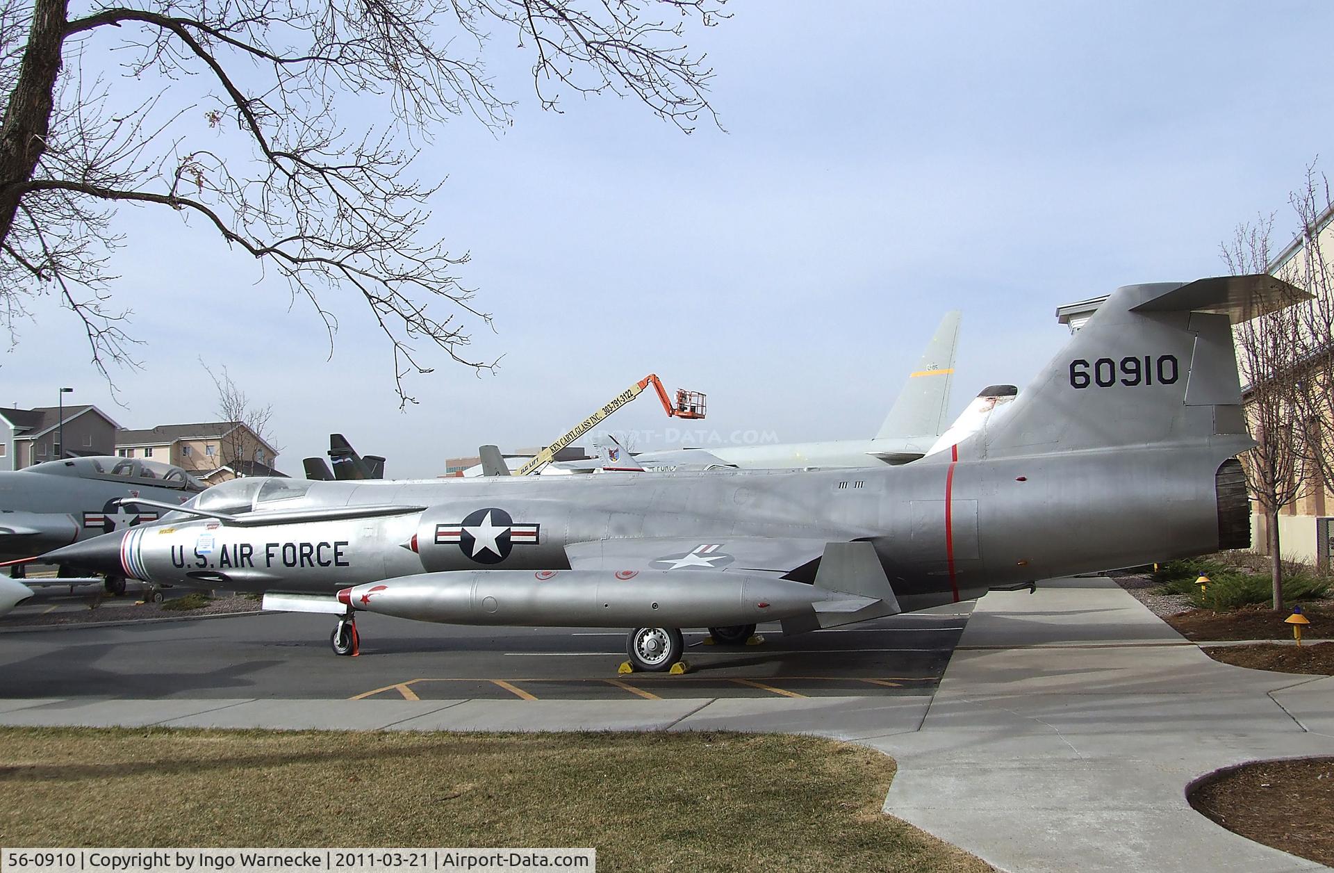 56-0910, 1956 Lockheed F-104C Starfighter C/N 383-1198, Lockheed F-104C Starfighter at the Wings over the Rockies Air & Space Museum, Denver CO