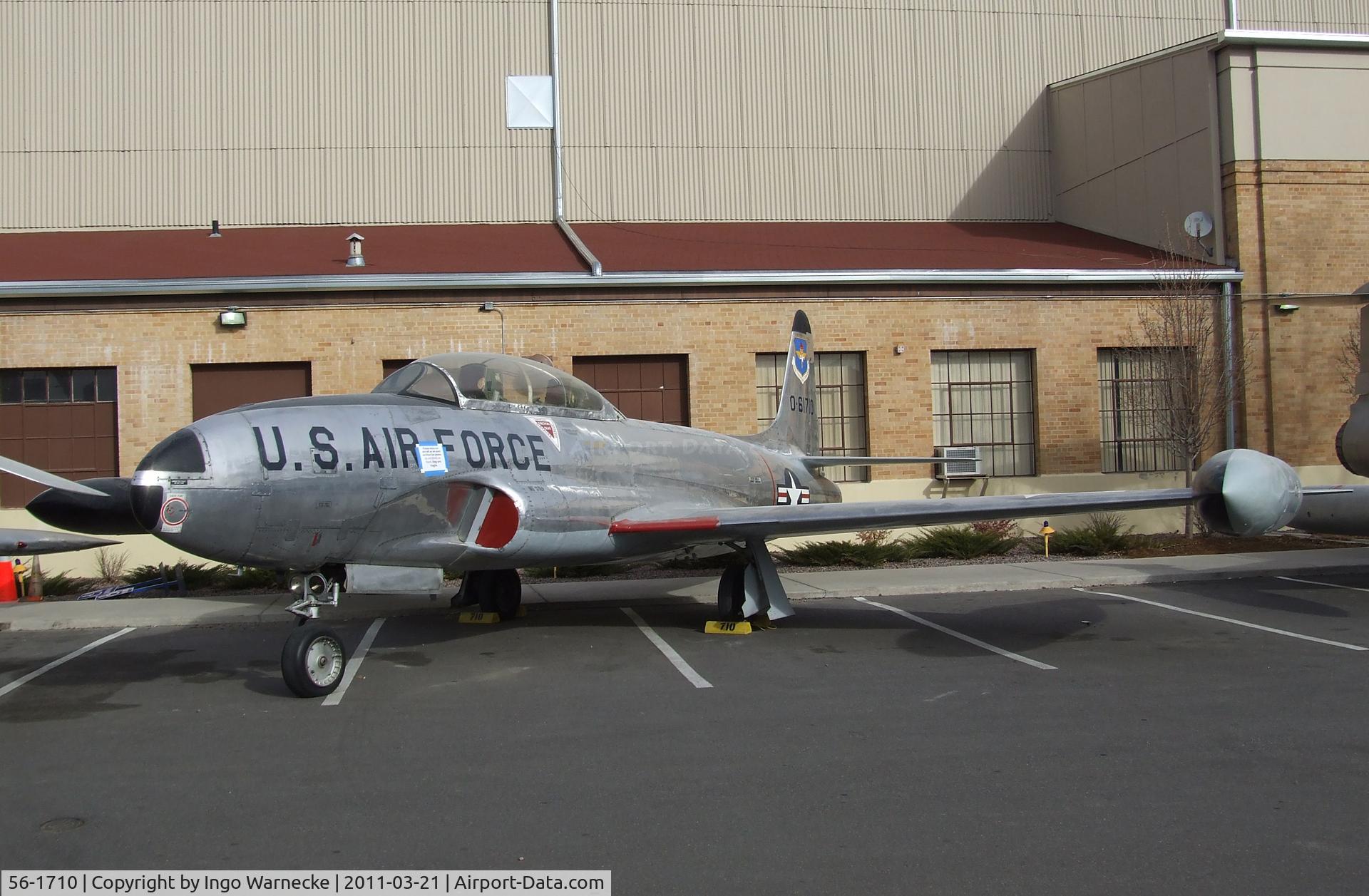 56-1710, 1956 Lockheed T-33A Shooting Star C/N 580-1060, Lockheed T-33A at the Wings over the Rockies Air & Space Museum, Denver CO