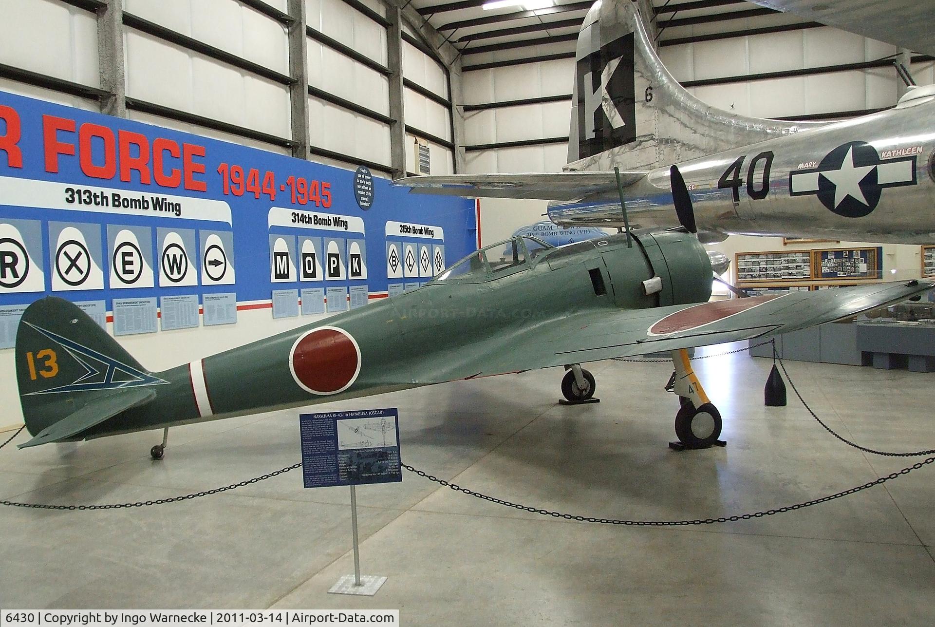 6430, Nakajima Ki-43-IIb Hayabusa C/N Not found 6430, Nakajima Ki-43-IIb Hayabusa at the Pima Air & Space Museum, Tucson AZ