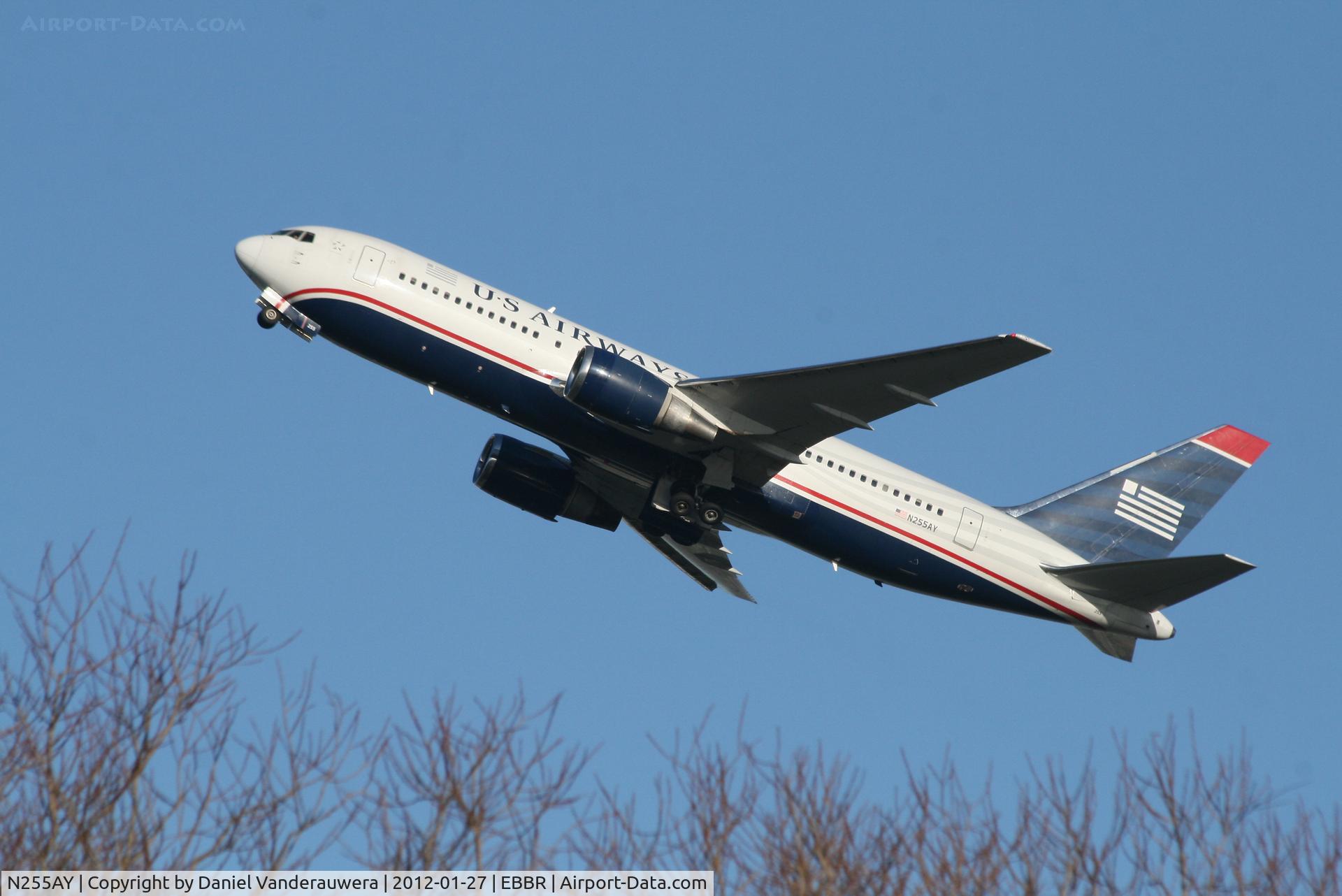 N255AY, 1991 Boeing 767-2B7 C/N 25257, Flight US751 is climbing from RWY 25R