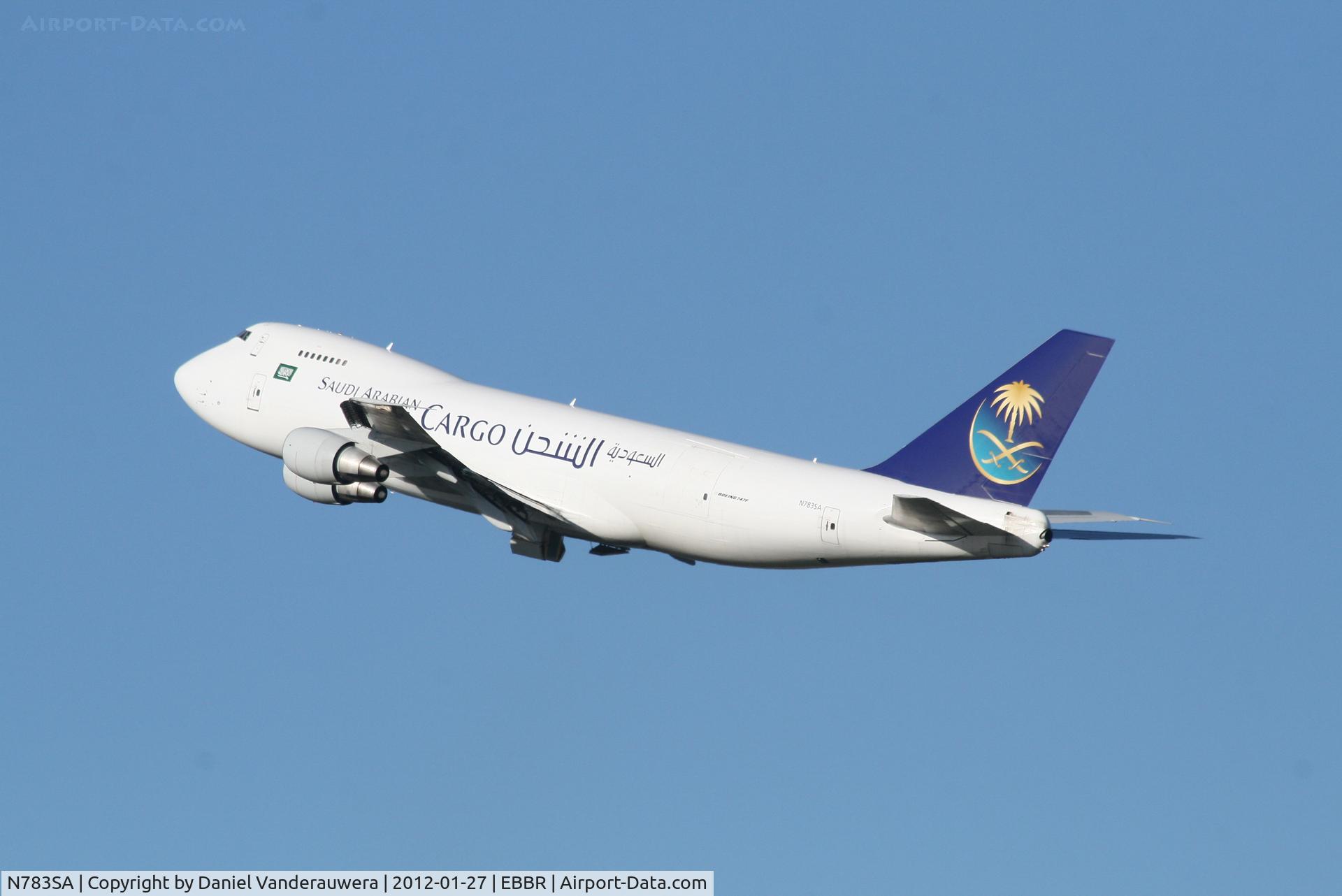 N783SA, 1987 Boeing 747-281F C/N 23919, Flight SV903 is climbing from RWY 25R