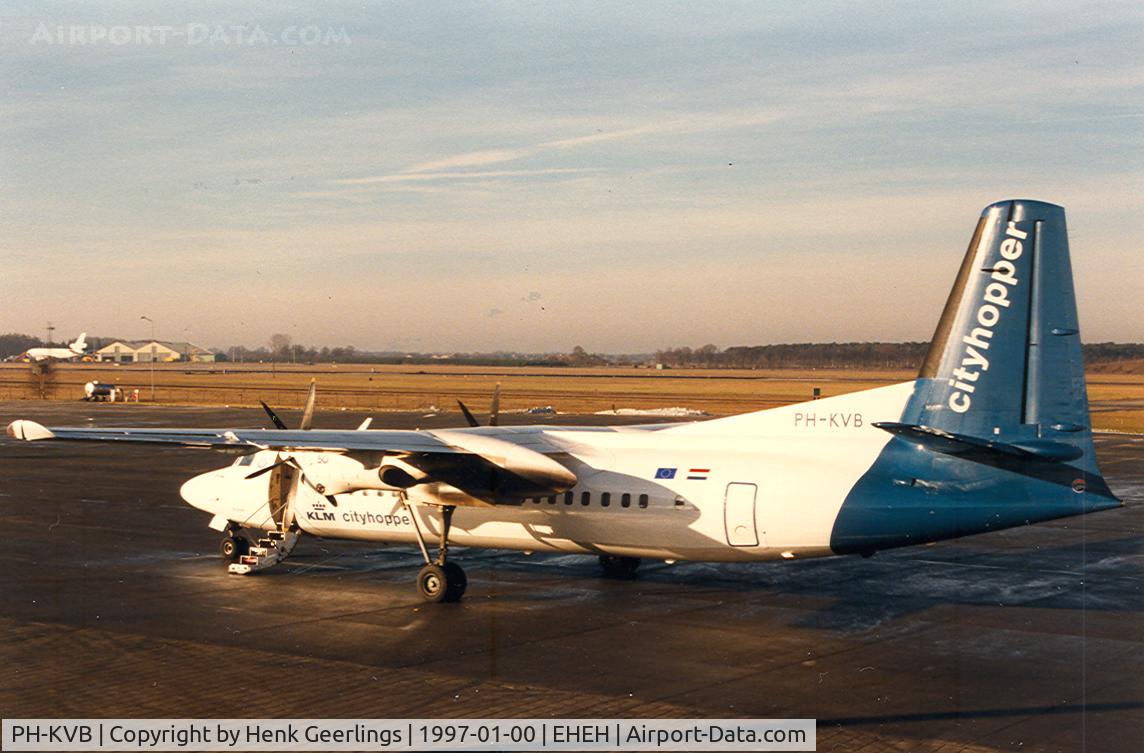 PH-KVB, 1990 Fokker 50 C/N 20190, KLM Cityhopper