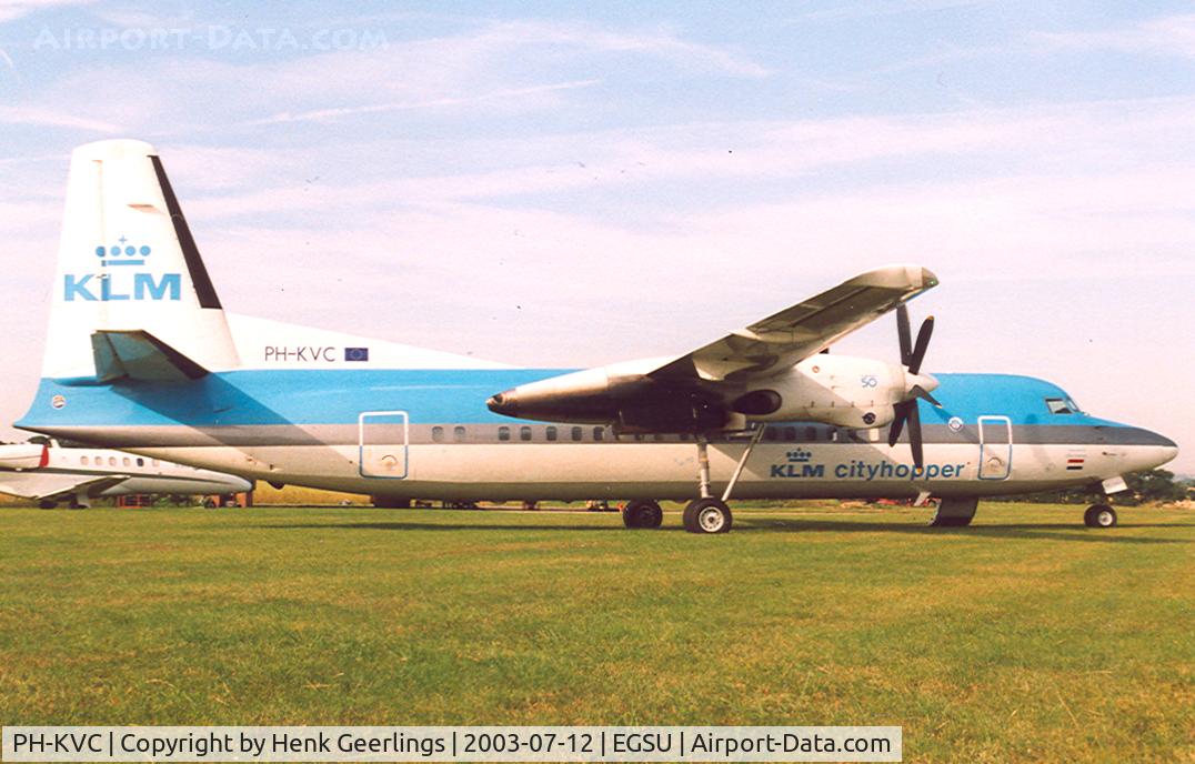 PH-KVC, 1990 Fokker 50 C/N 20191, KLM Cityhopper , charter to Duxford , Flying Legend Airshow