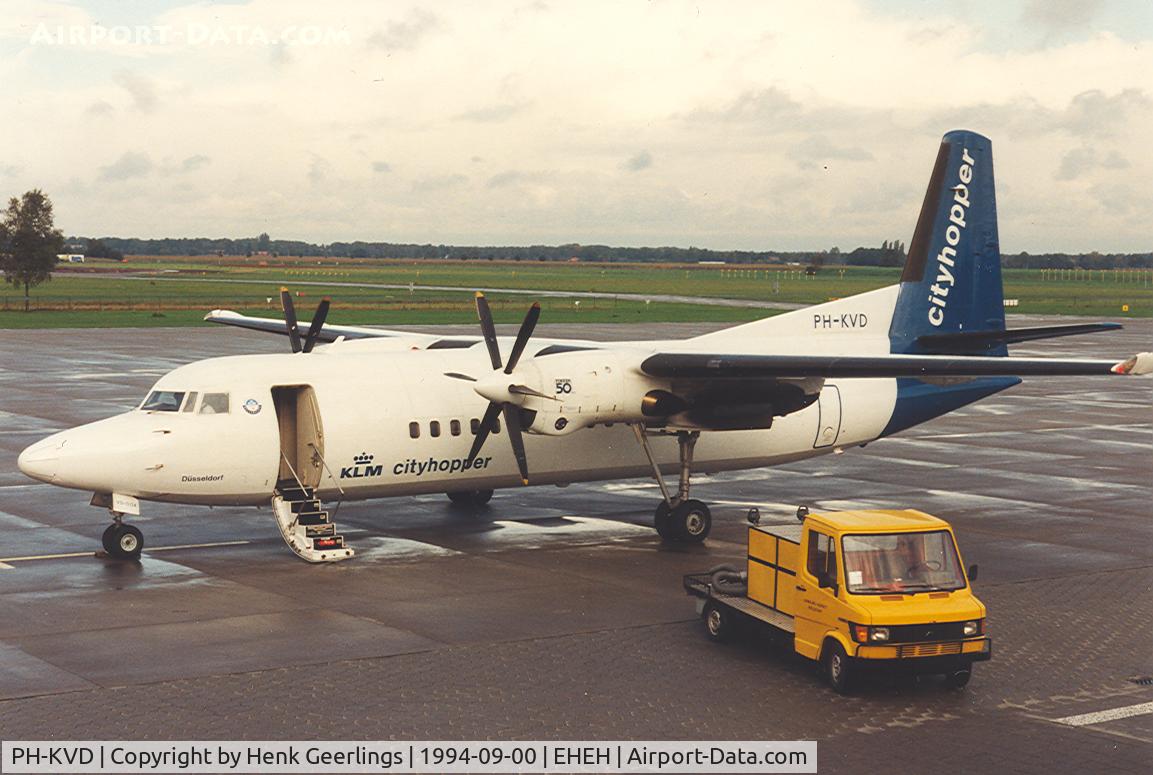 PH-KVD, 1990 Fokker 50F C/N 20197, KLM Cityhopper
