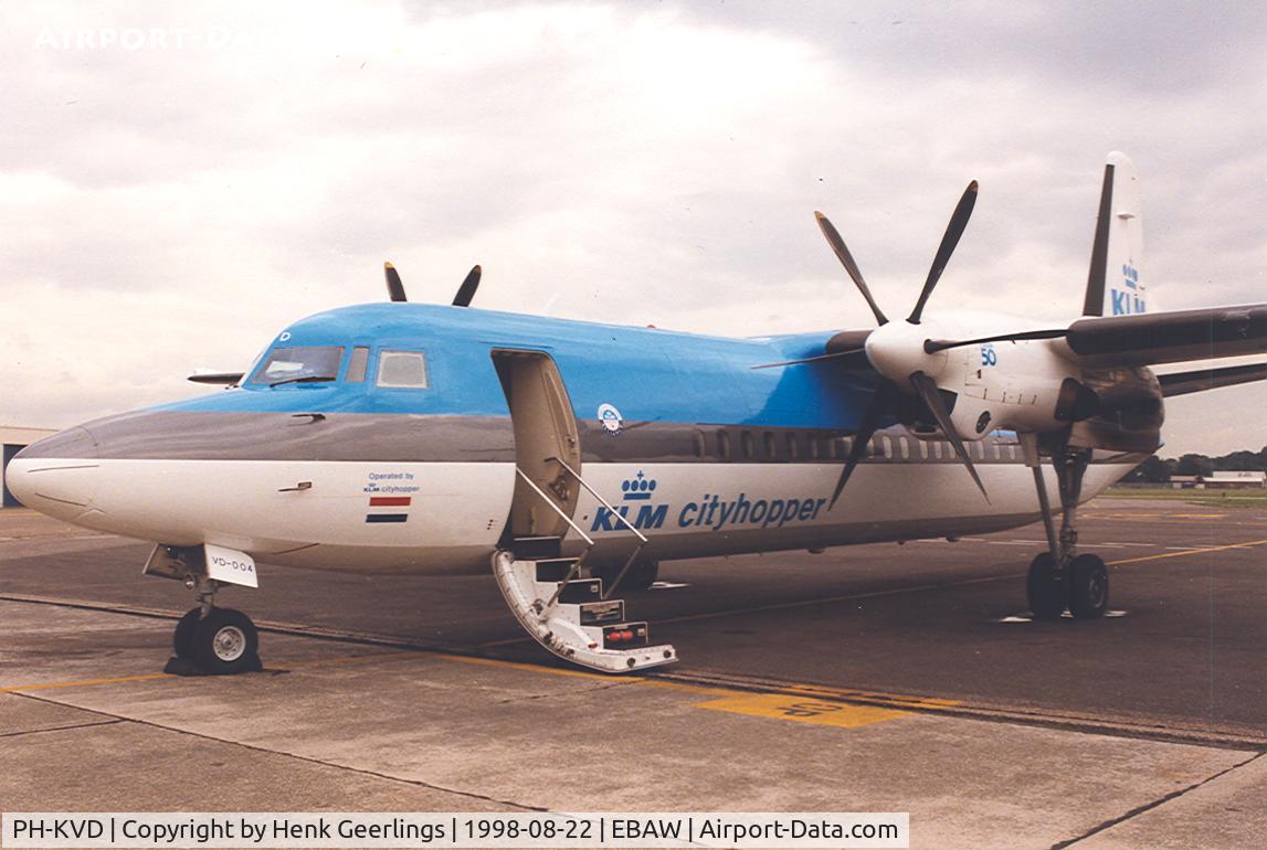 PH-KVD, 1990 Fokker 50F C/N 20197, KLM cityhopper