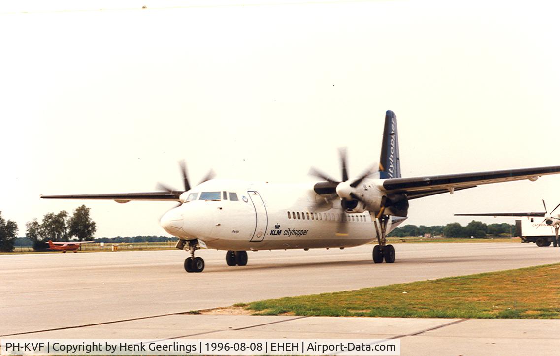 PH-KVF, 1990 Fokker 50 C/N 20207, KLM cityhopper