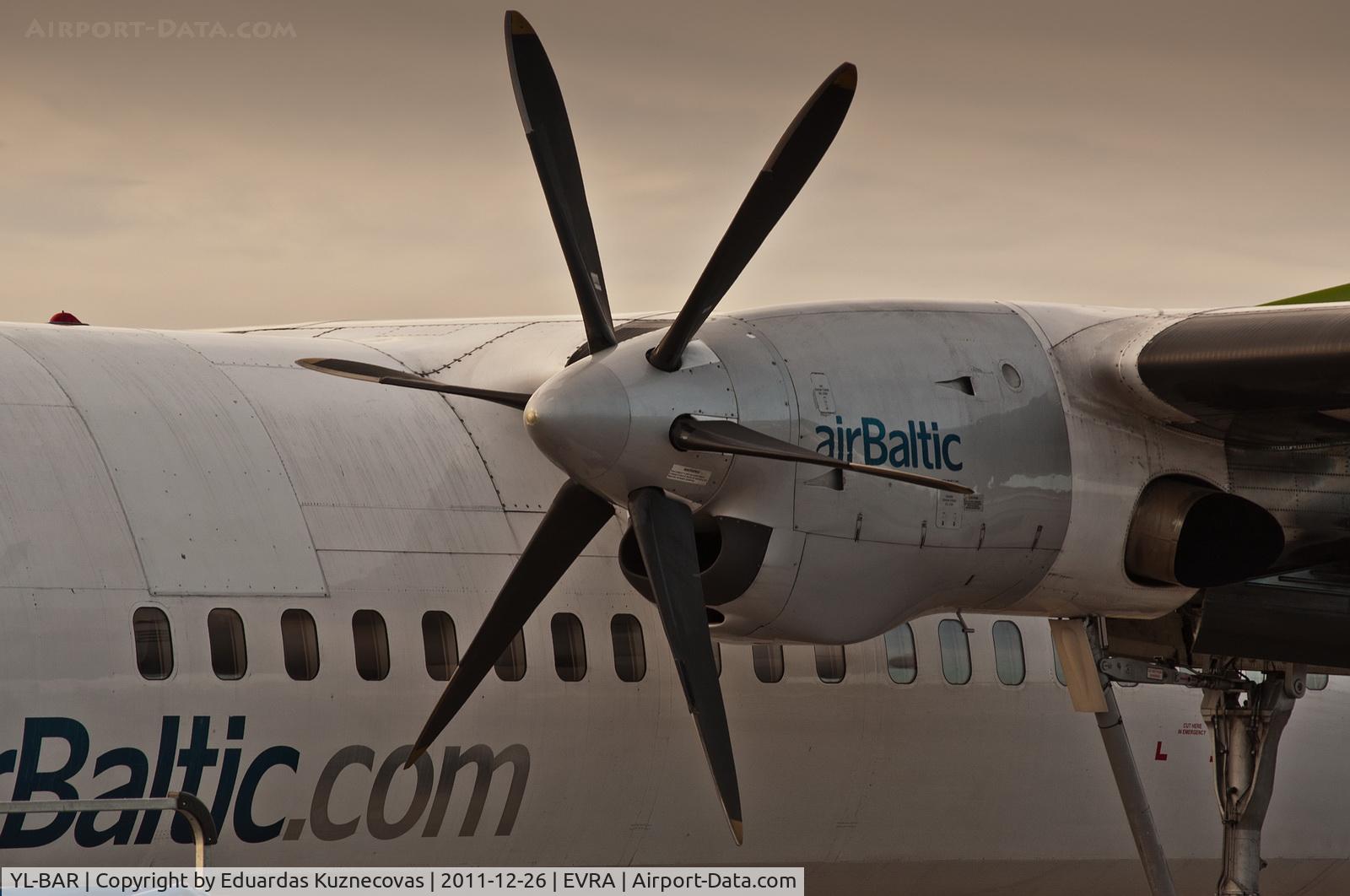 YL-BAR, 1989 Fokker 50 C/N 20149, Magic colours of dusk..