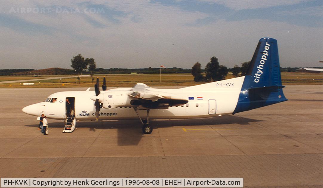 PH-KVK, 1991 Fokker 50 C/N 20219, KLM cityhopper