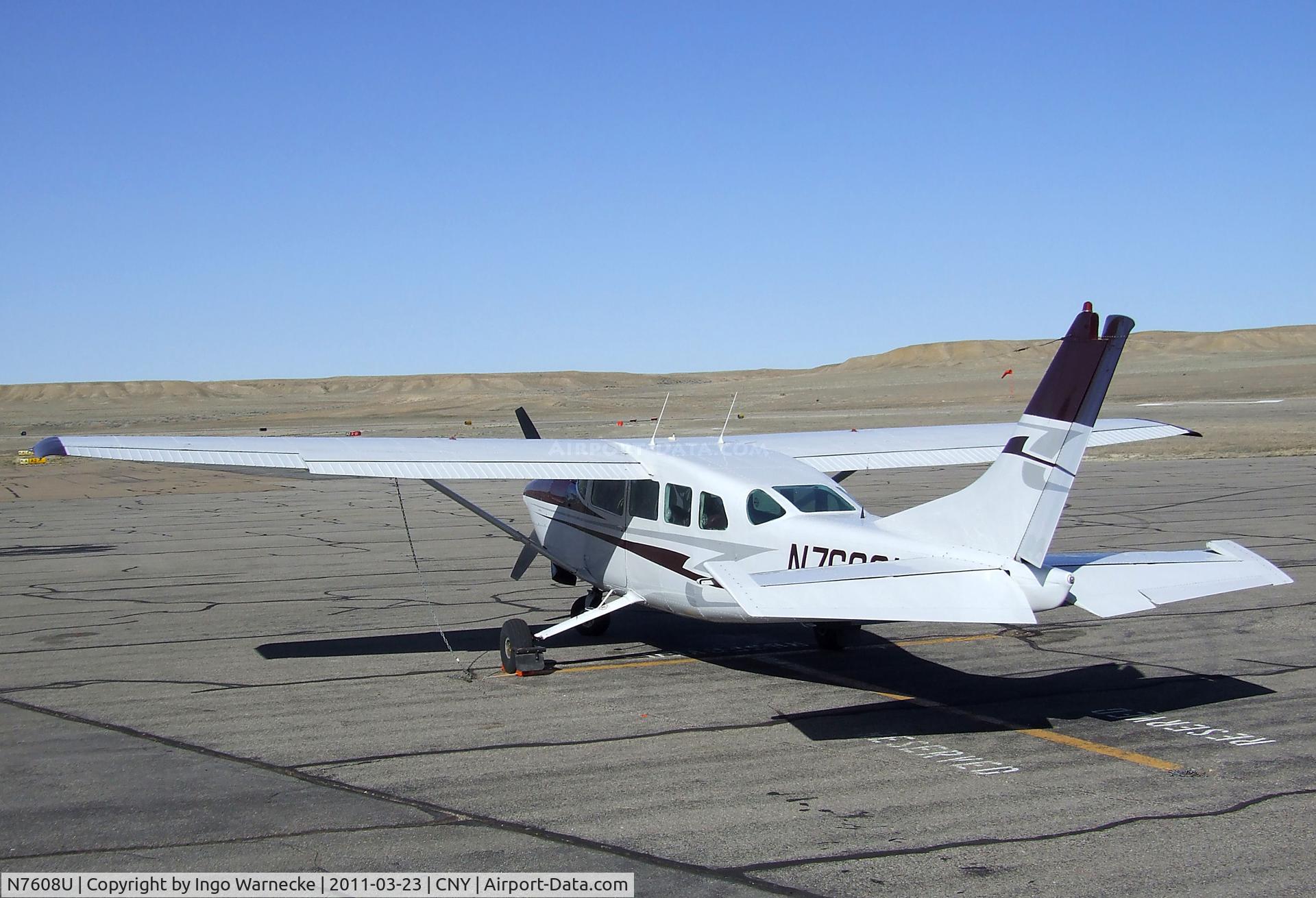 N7608U, 1978 Cessna T207A Turbo Stationair 7 C/N 20700446, Cessna T207A Turbo Stationair 7 at Canyonlands Field airport, Moab UT