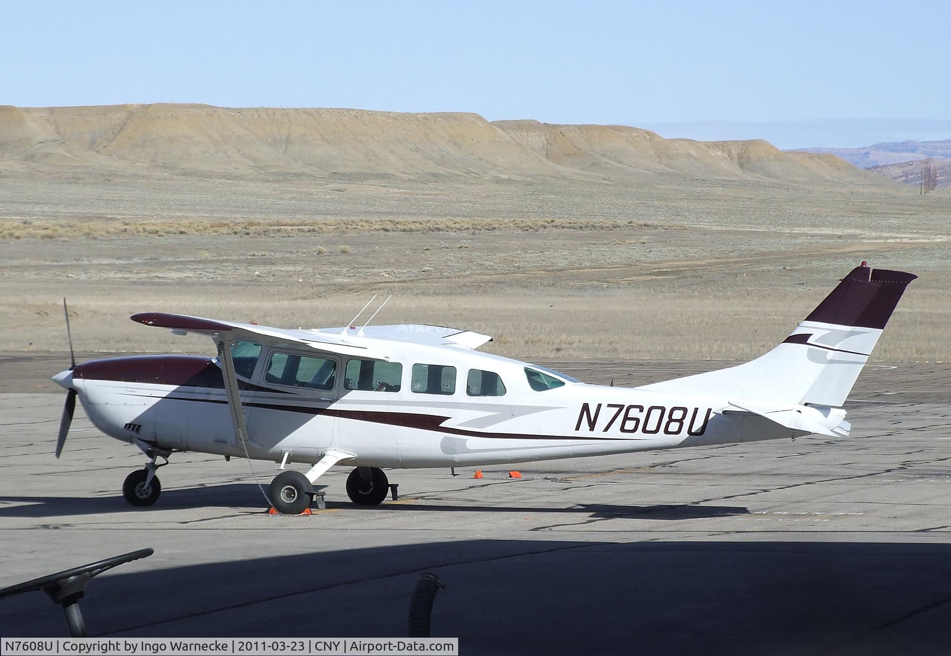 N7608U, 1978 Cessna T207A Turbo Stationair 7 C/N 20700446, Cessna T207A Turbo Stationair 7 at Canyonlands Field airport, Moab UT