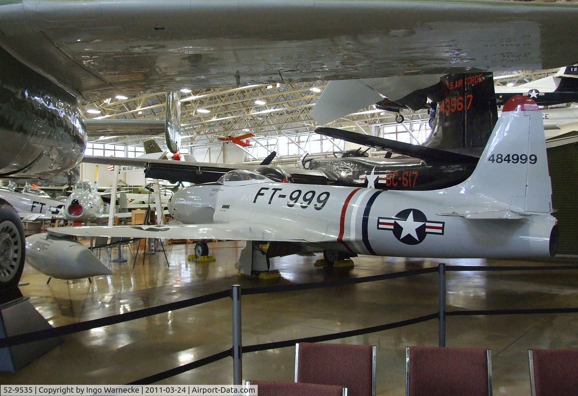 52-9535, 1952 Lockheed T-33A Shooting Star C/N 580-7670, Lockheed T-33A, rebuilt to represent a F-80 Shooting Star (48-4999), at the Hill Aerospace Museum, Roy UT