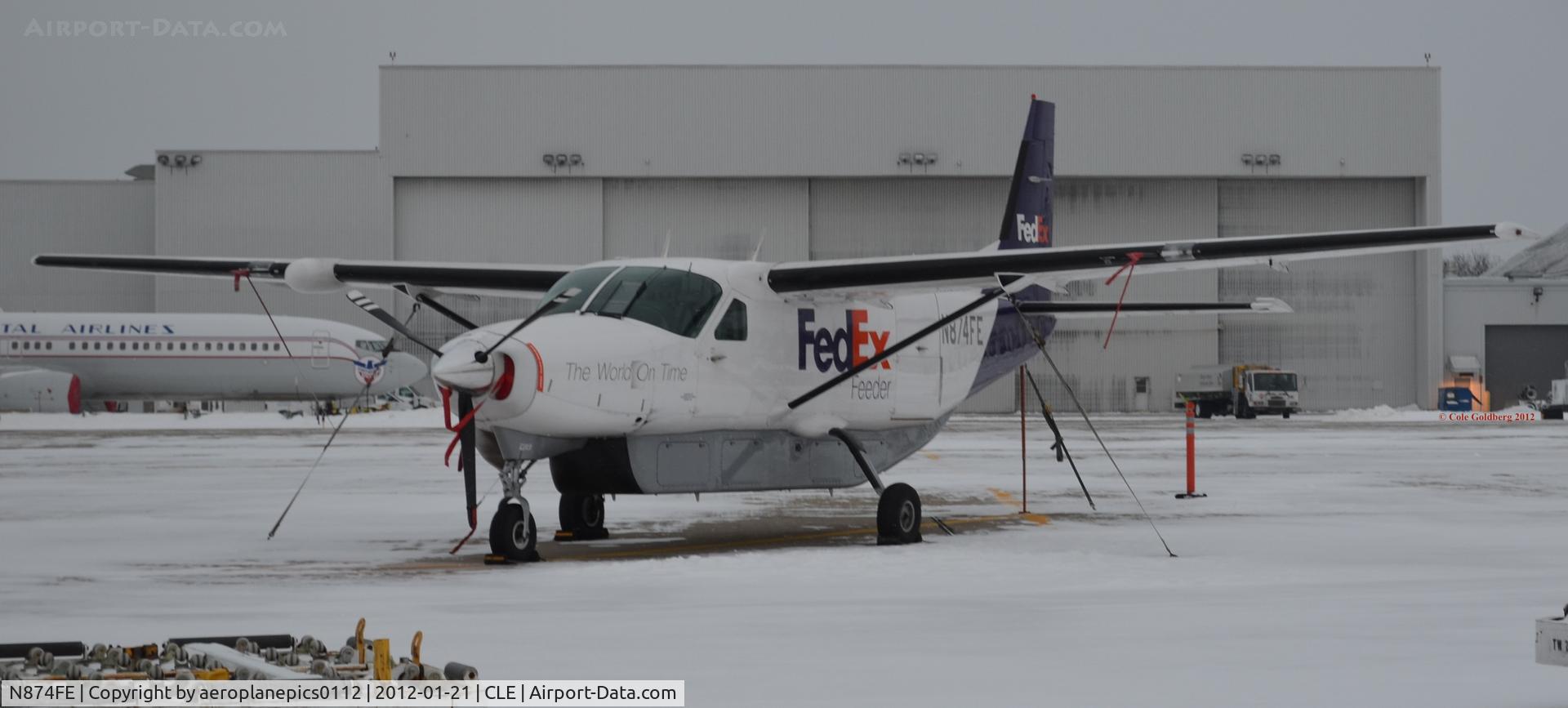 N874FE, 1990 Cessna 208B C/N 208B0205, N874FE seen tied down near the FedEx Cargo Facility.