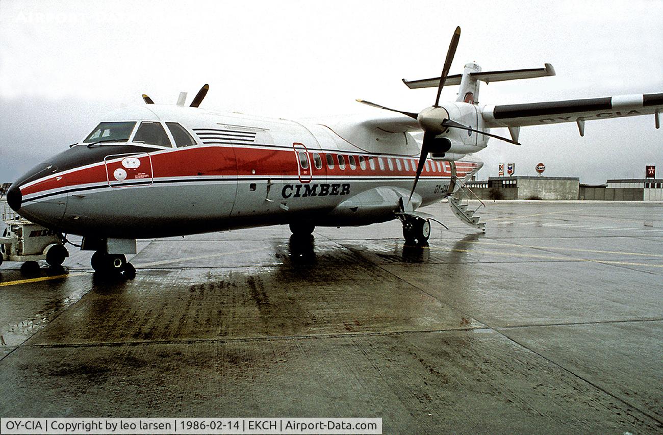 OY-CIA, 1985 ATR 42-312 C/N 005, Copenhagen Kastrup 14.2.86