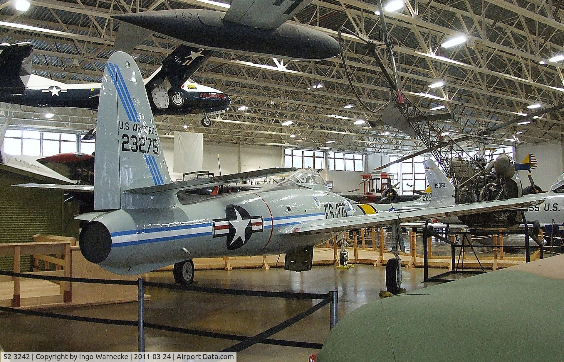 52-3242, Republic F-84G Thunderjet C/N Not found 52-3242, Republic F-84G Thunderjet, displayed in the markings of 52-3275, at the Hill Aerospace Museum, Roy UT