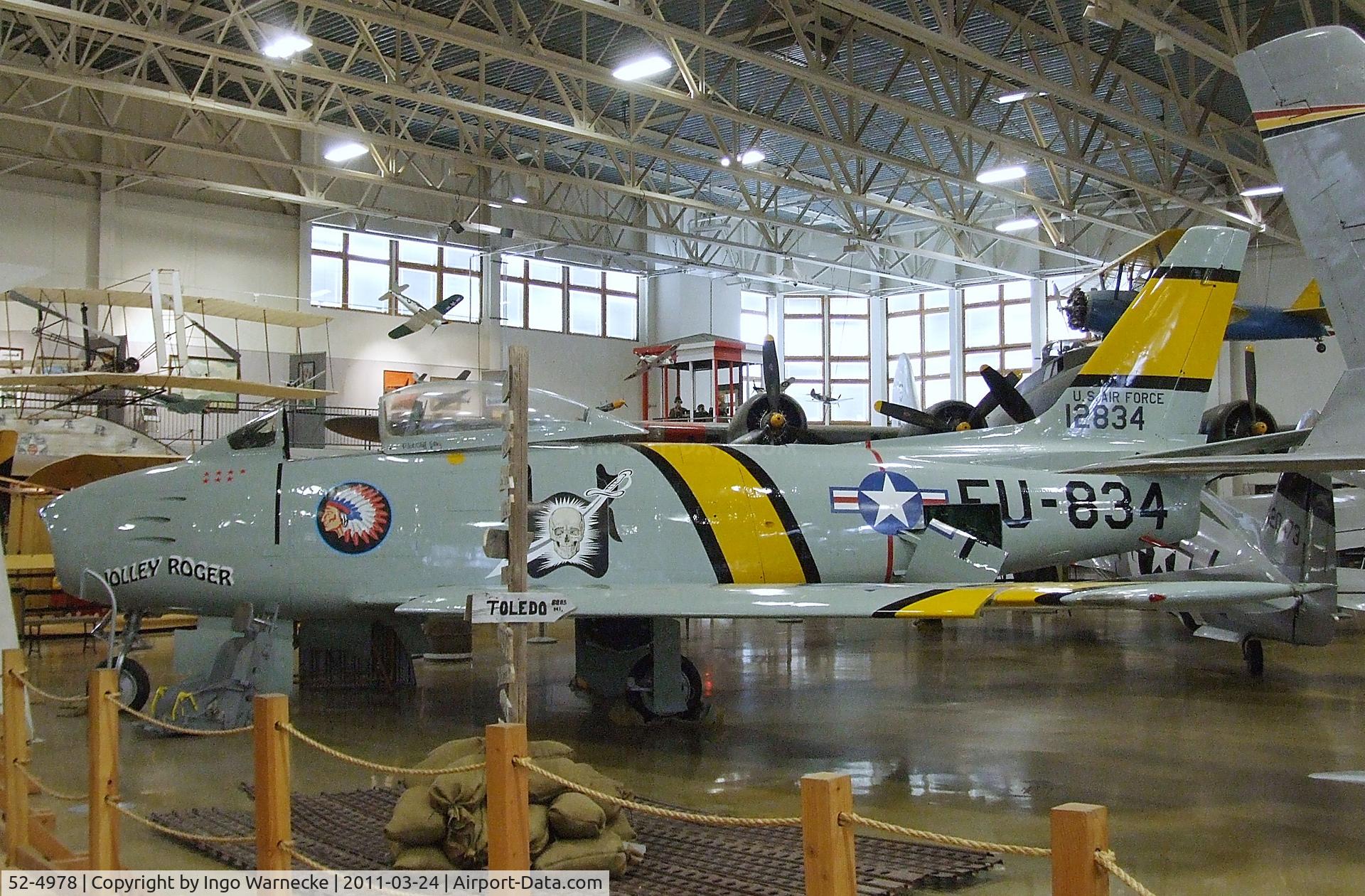 52-4978, North American F-86F Sabre C/N 191-674, North American F-86F Sabre, displayed in the markings of 51-2834, at the Hill Aerospace Museum, Roy UT