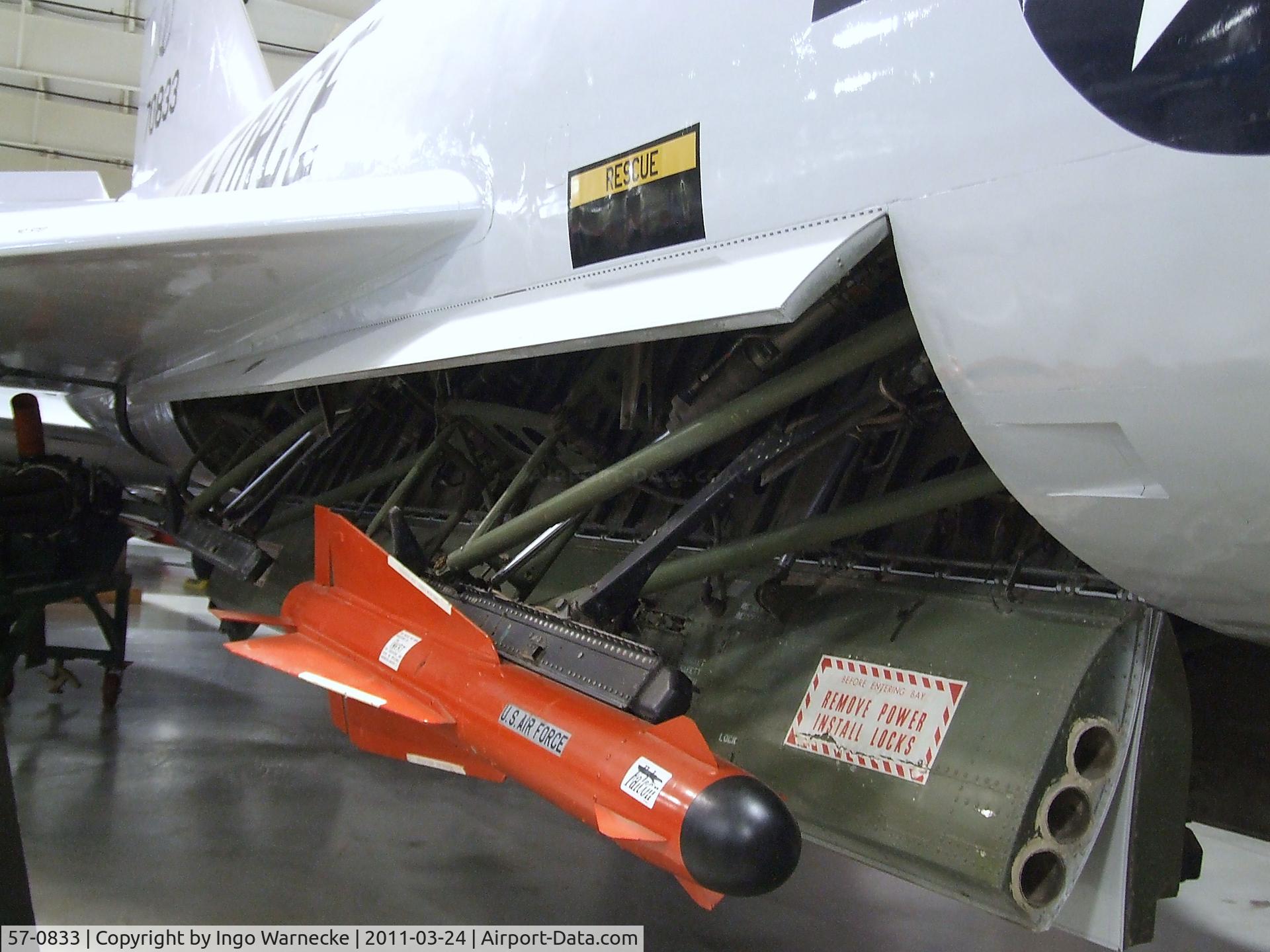 57-0833, Convair F-102A Delta Dagger C/N Not found 57-0833, Convair F-102A Delta Dagger at the Hill Aerospace Museum, Roy UT
