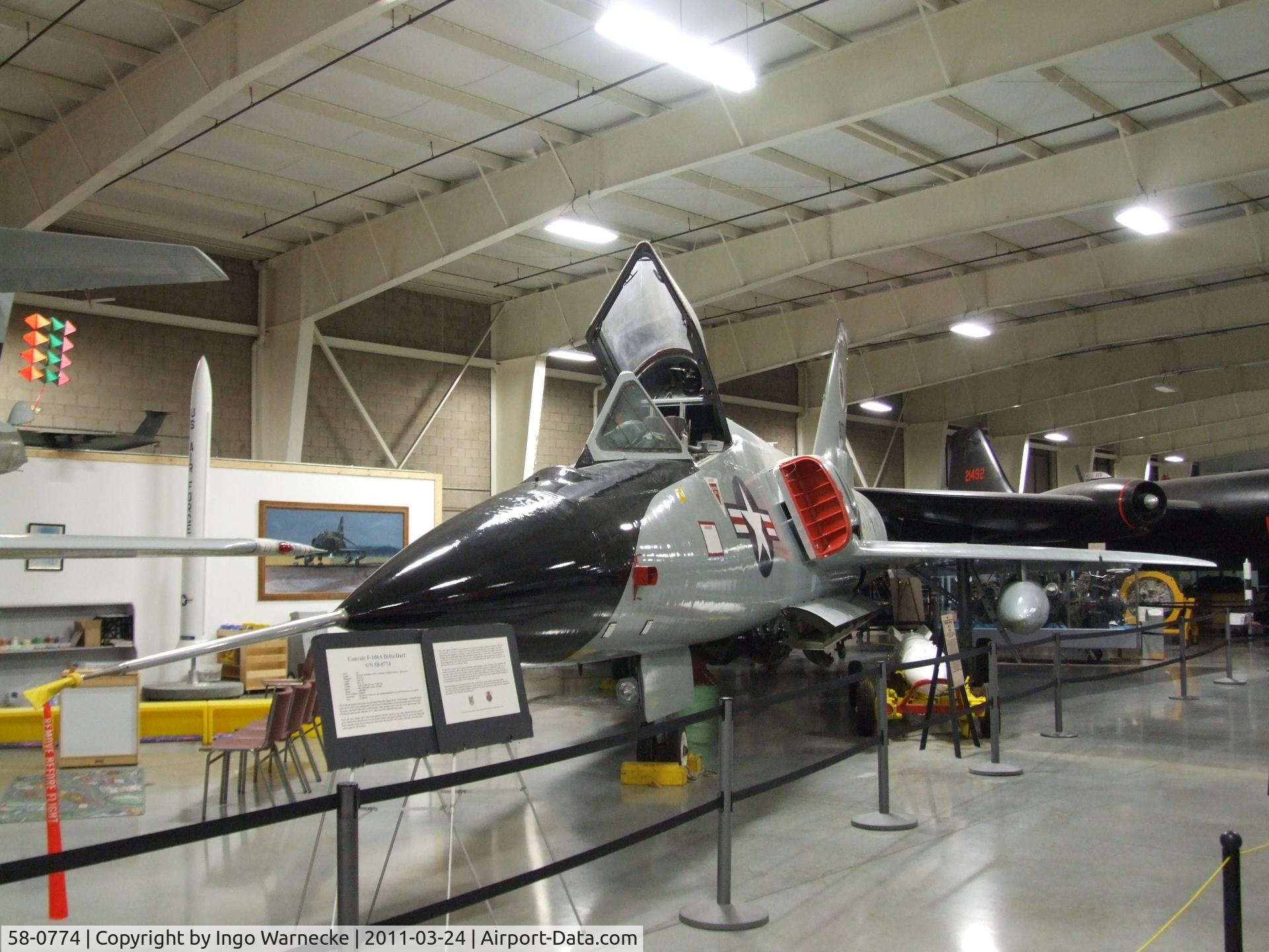 58-0774, 1958 Convair F-106B Delta Dart C/N 8-24-105, Convair F-106A Delta Dart at the Hill Aerospace Museum, Roy UT