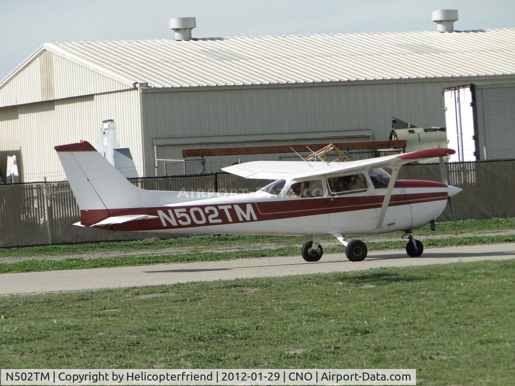 N502TM, 1975 Cessna 172M C/N 17265893, Taxiing toward hangera after landing