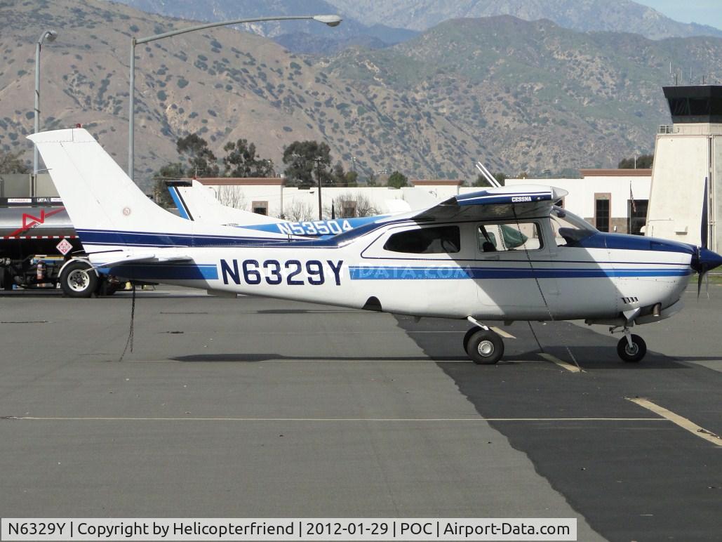 N6329Y, 1981 Cessna T210N Turbo Centurion C/N 21064339, Tied down and parked in transient parking