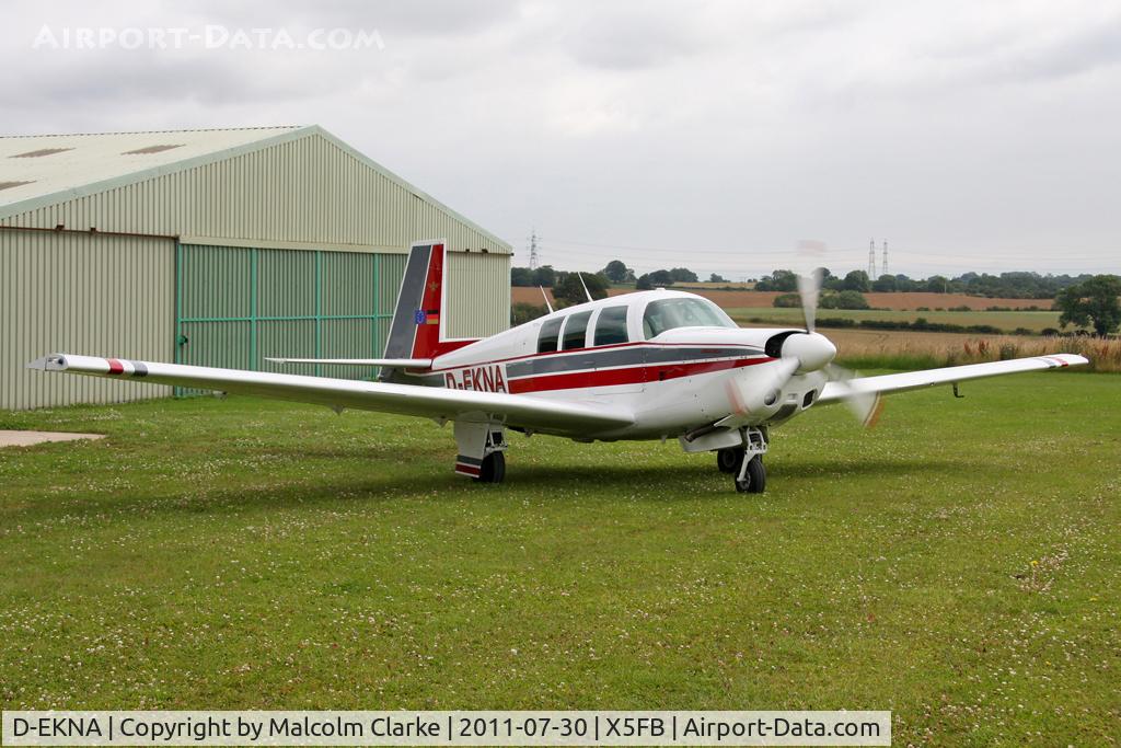 D-EKNA, 1967 Mooney M20F Executive C/N 670297, Mooney M20F Executive, a new resident at Fishburn Airfield, July 2011.