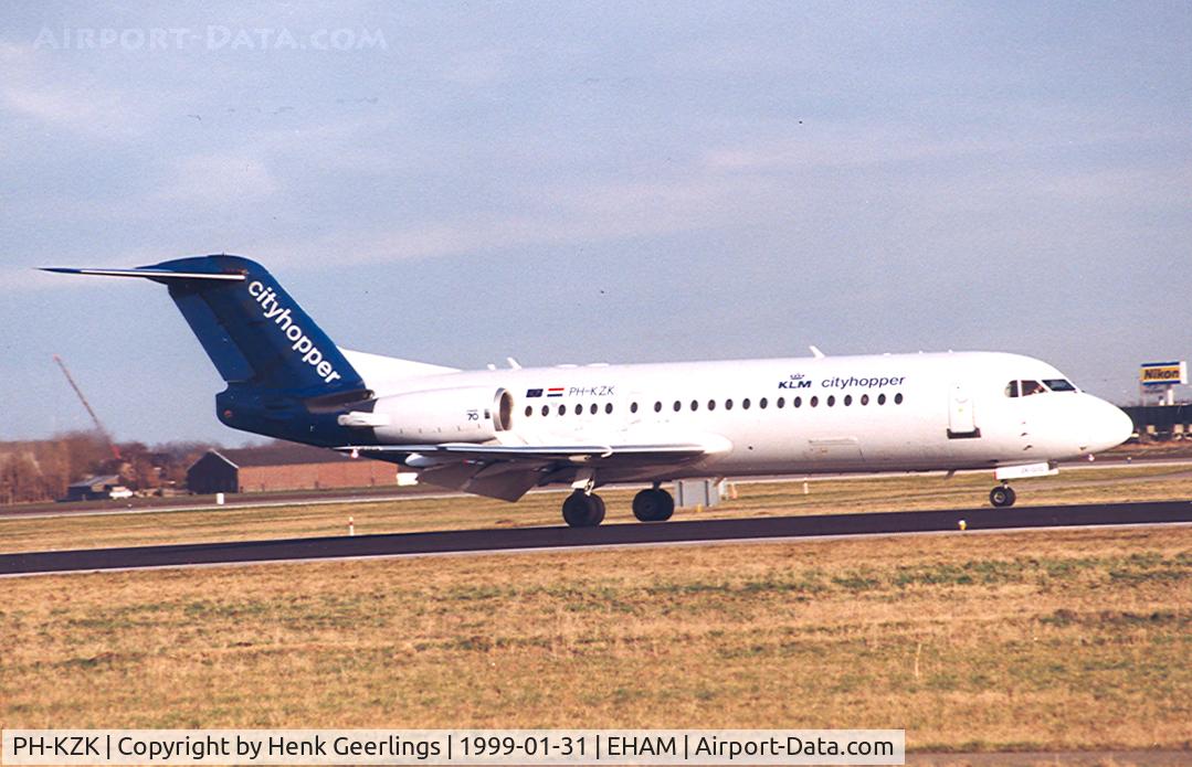 PH-KZK, 1997 Fokker 70 (F-28-0070) C/N 11581, KLM Cityhopper