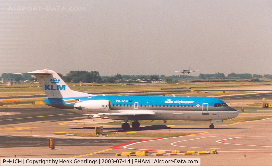 PH-JCH, 1994 Fokker 70 (F-28-0070) C/N 11528, KLM Cityhopper , new cs, grey banner