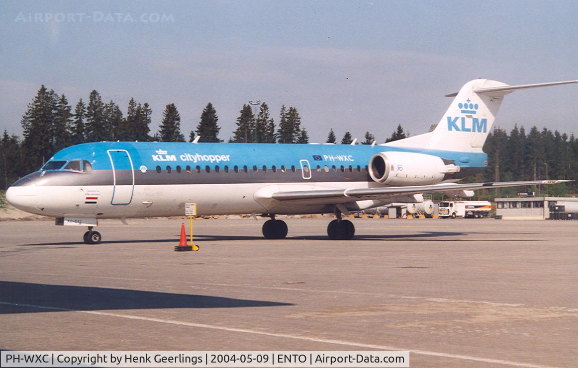 PH-WXC, 1996 Fokker 70 (F-28-0070) C/N 11574, KLM Cityhopper , new cs , grey banner
