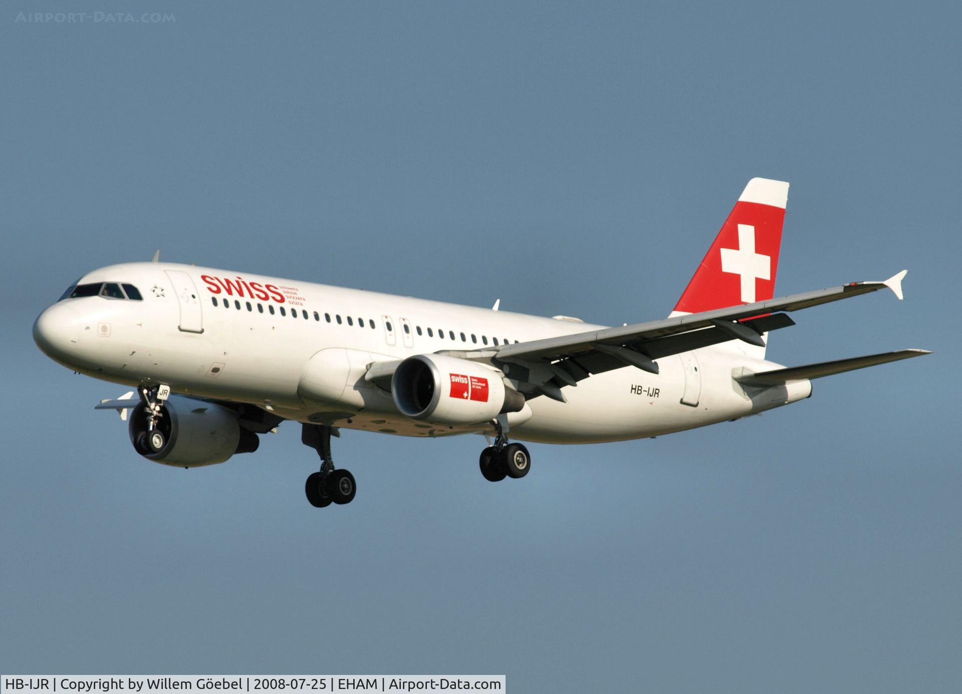 HB-IJR, 1997 Airbus A320-214 C/N 0703, Landing on runway C18 of Schiphol Airport
