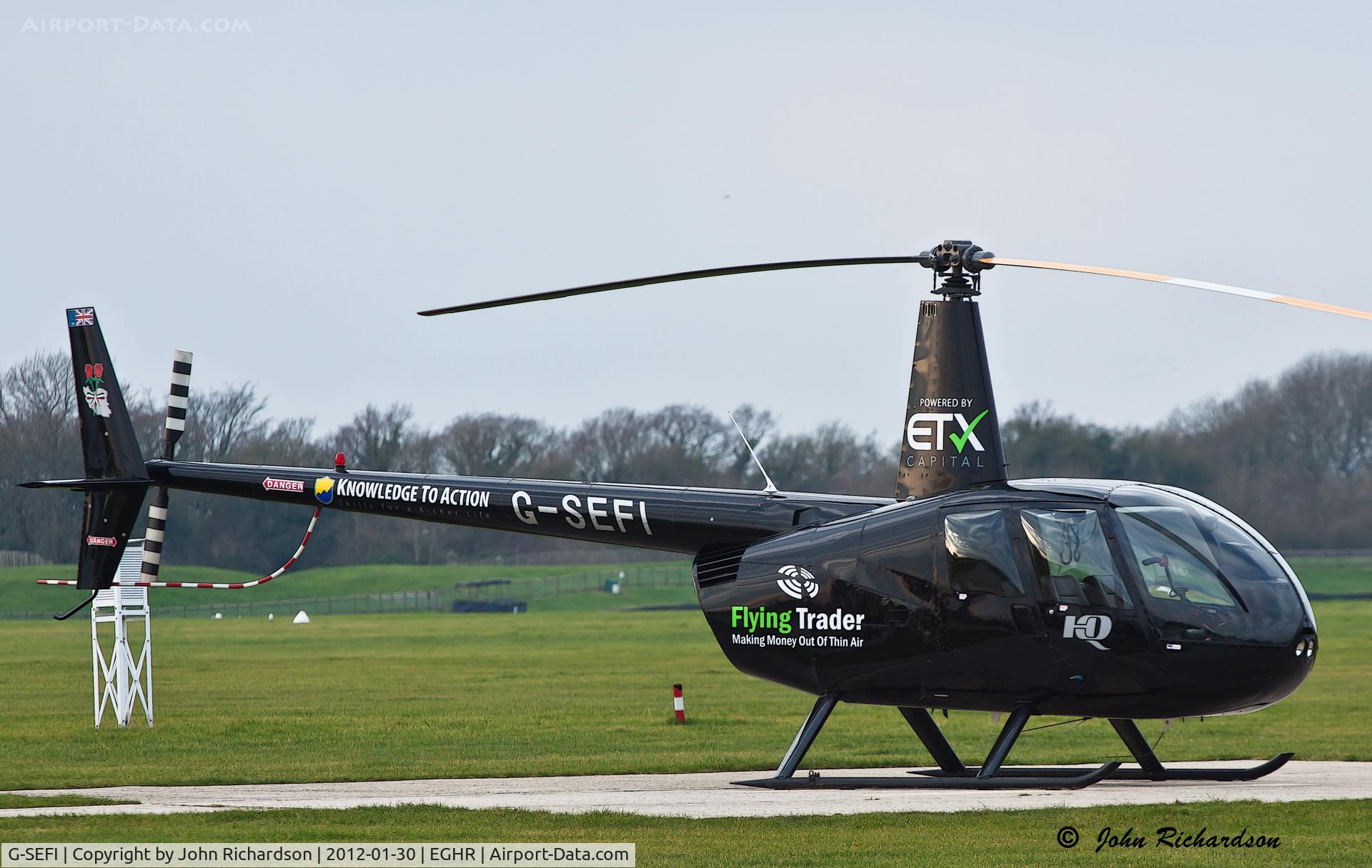 G-SEFI, 2003 Robinson R44 Raven II C/N 10147, Visiting Goodwood