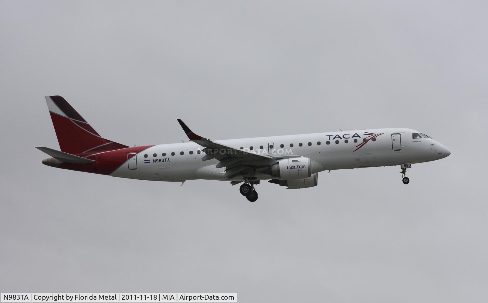 N983TA, 2009 Embraer 190AR (ERJ-190-100IGW) C/N 19000265, Taca E190