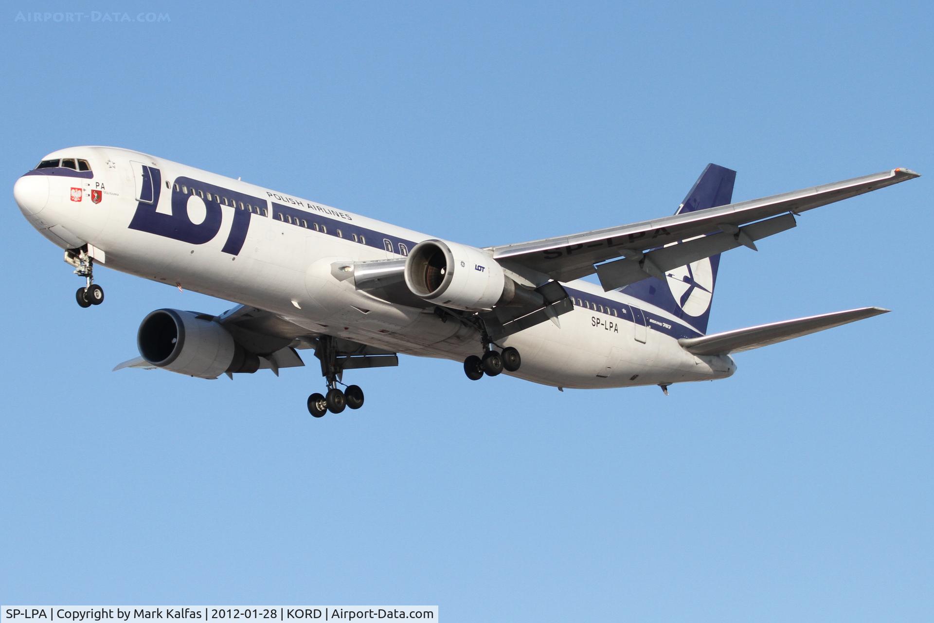 SP-LPA, 1990 Boeing 767-35D/ER C/N 24865, LOT Boeing 767-35D, LOT1 arriving from Warsaw, Poland - EPWA / WAW, RWY 28 approach KORD.