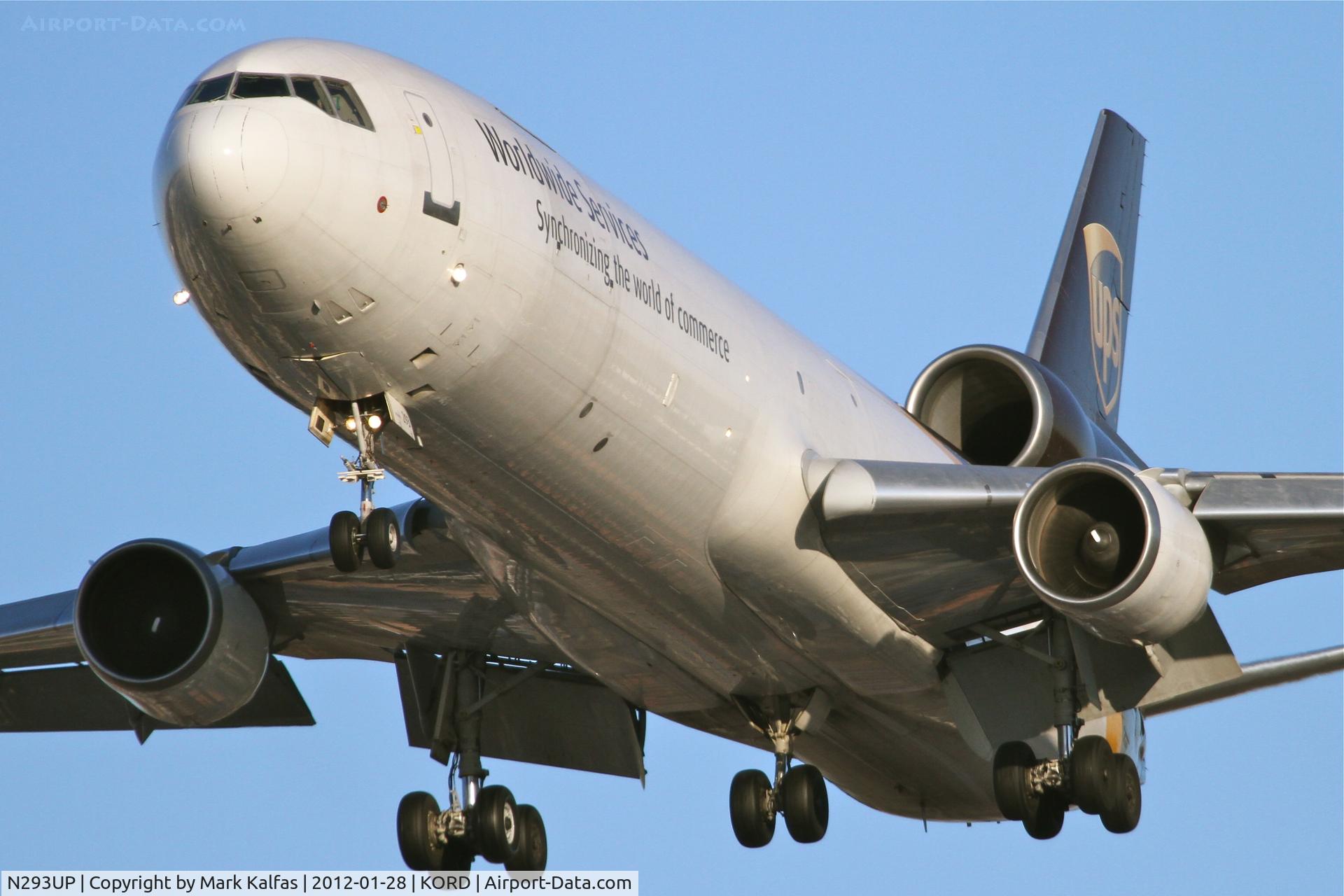 N293UP, 1991 McDonnell Douglas MD-11F C/N 48473, UPS McDonnell Douglas MD-11F, arriving from Cologne Bonn - EDDK / CGN, RWY 28 approach KORD.