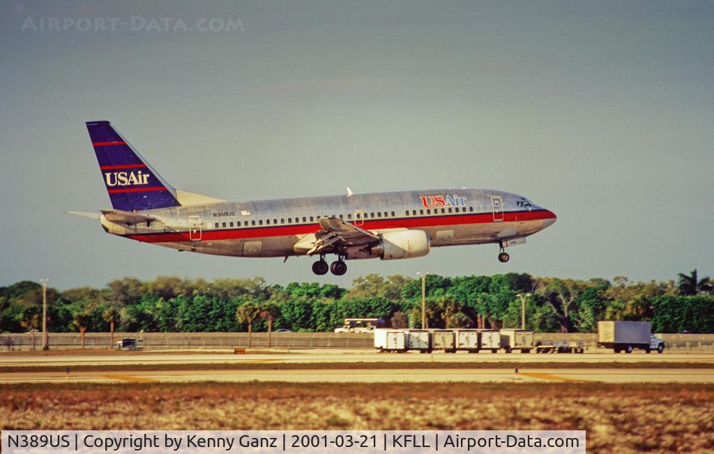 N389US, 1985 Boeing 737-3B7 C/N 23311, USAir B733