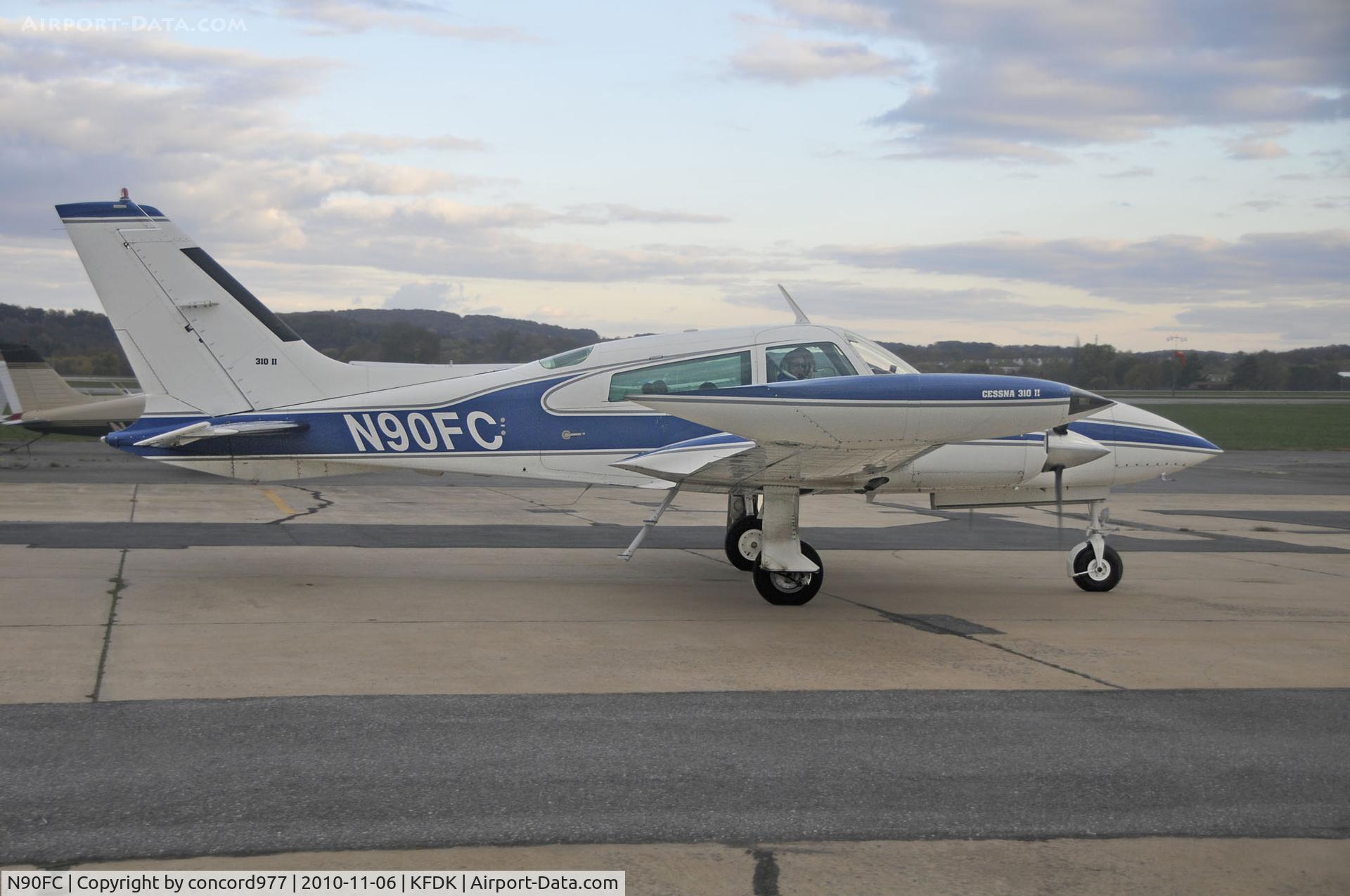 N90FC, Cessna 310R C/N 310R1838, Seen at KFDK on 11/6/2010