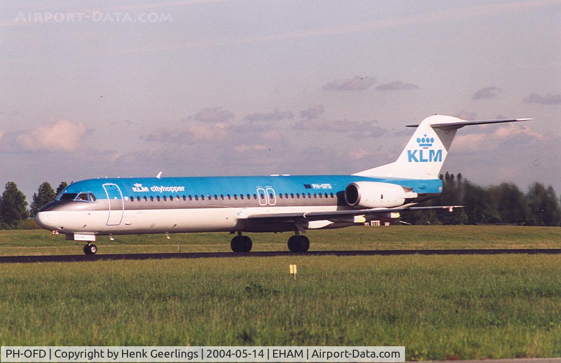 PH-OFD, 1988 Fokker 100 (F-28-0100) C/N 11259, KLM Cityhopper
