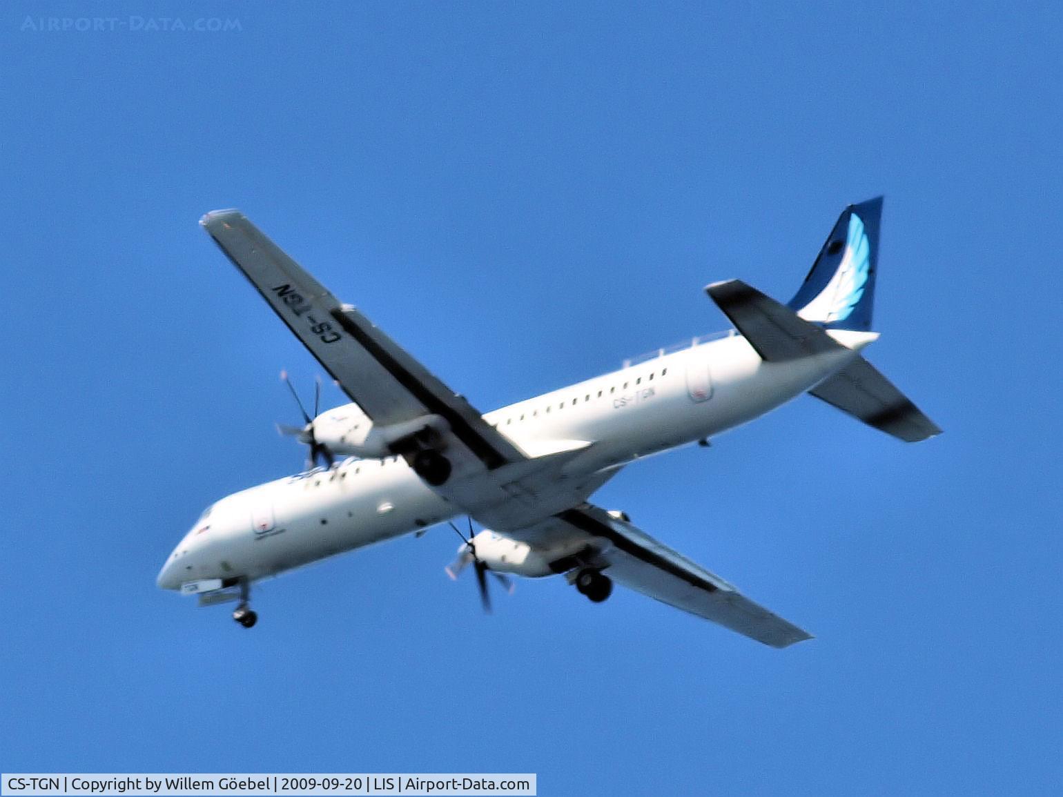 CS-TGN, 1990 British Aerospace ATP C/N 2031, Take off from Lisbon Airport