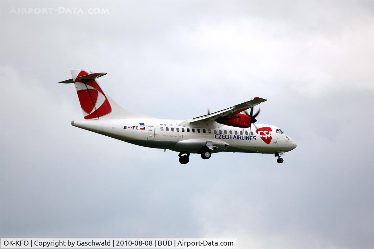 OK-KFO, 2005 ATR 42-500 C/N 633, OK-KFO at Budapest Ferihegy International Airport (LHBP
BUD)