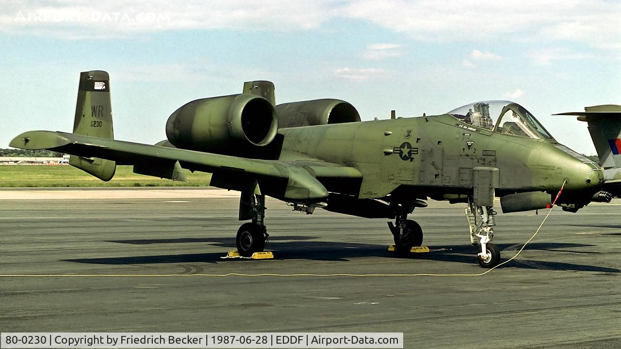 80-0230, 1980 Fairchild Republic A-10A Thunderbolt II C/N A10-0580, static display